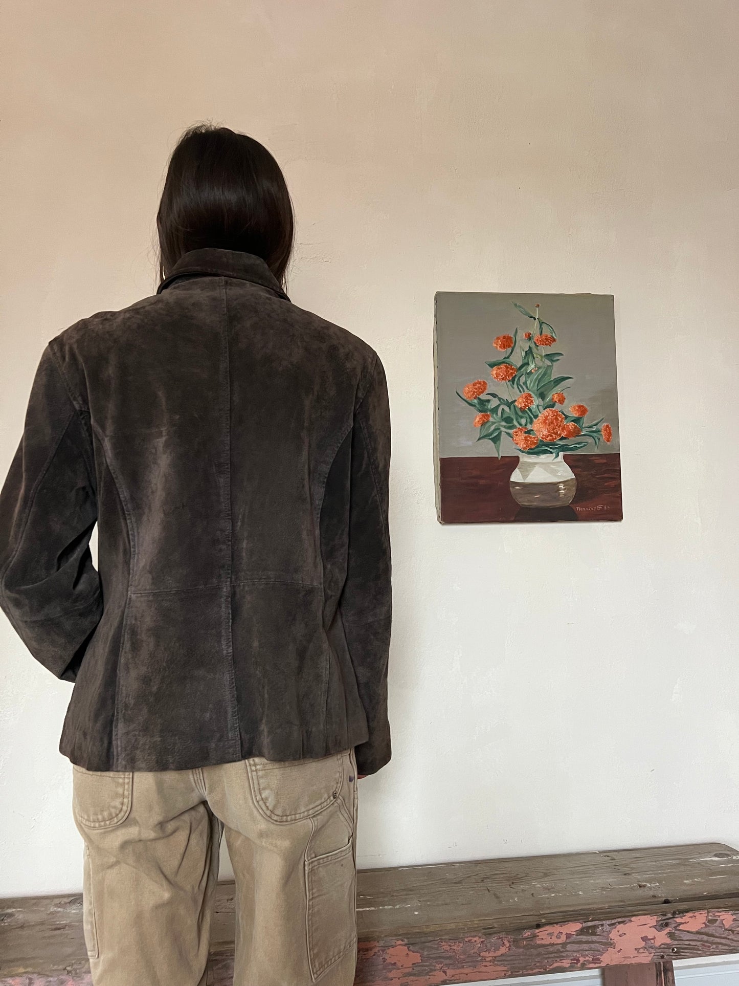 Chocolate Brown Light Suede Jacket