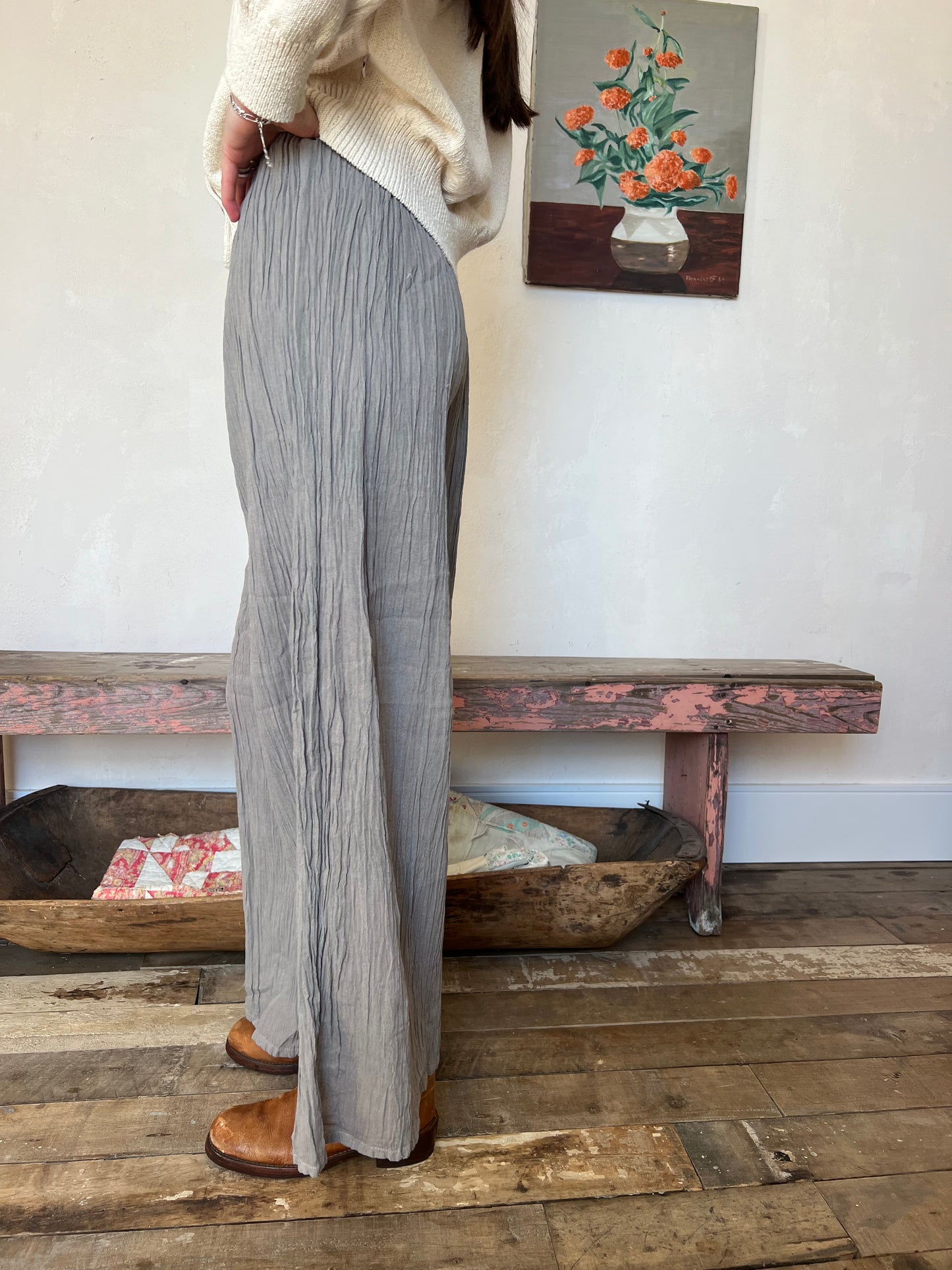 Oaxacan Grey Cotton Pant