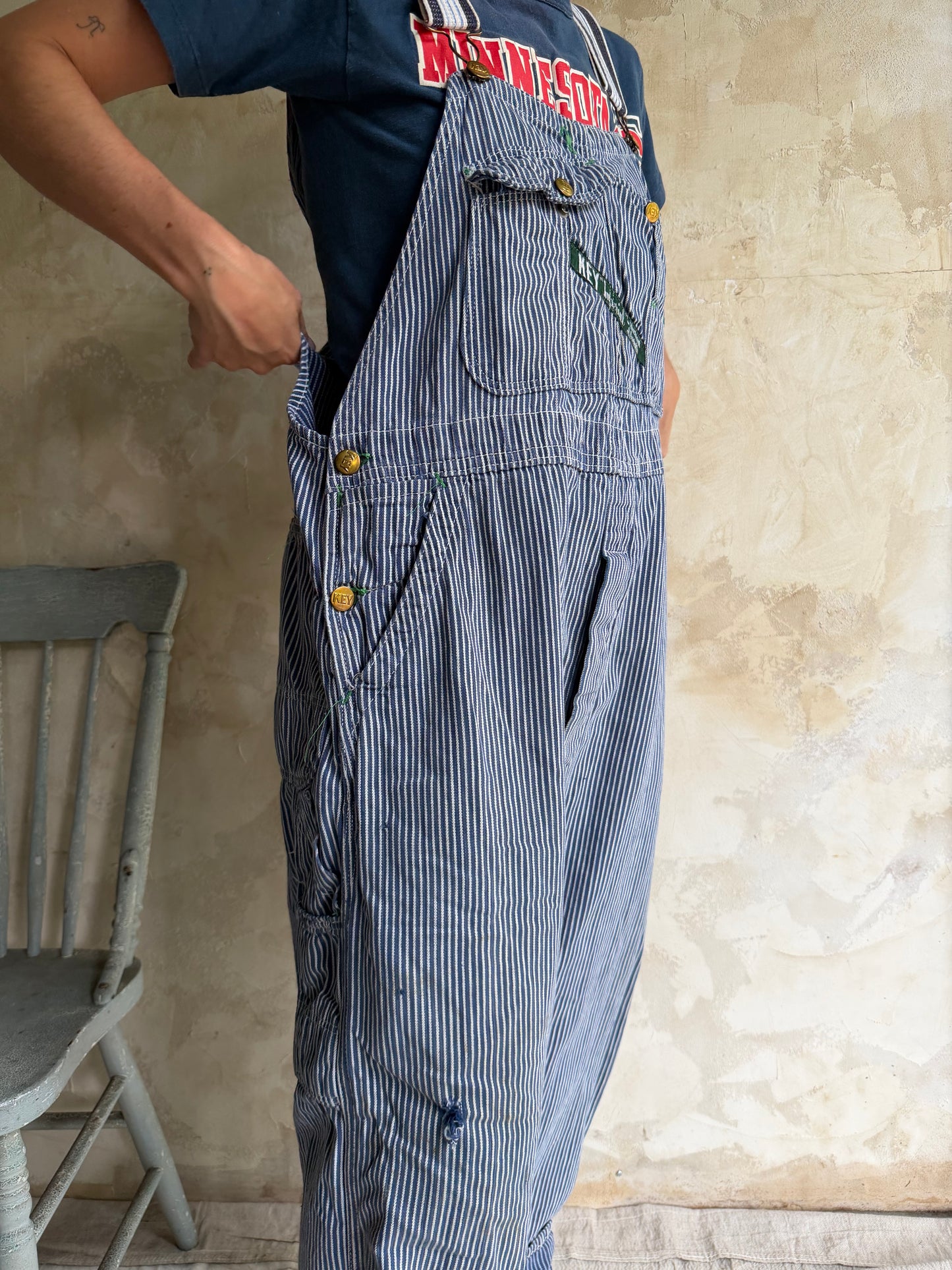 Pinstripe Key Overalls