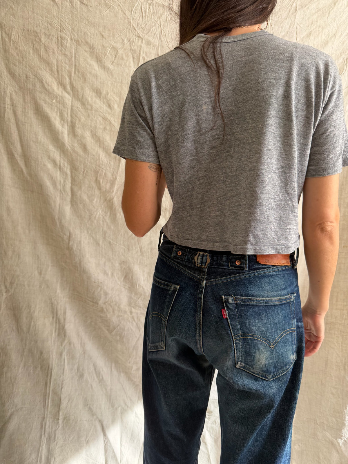 Super Thin Cropped Barberton Varsity Tee
