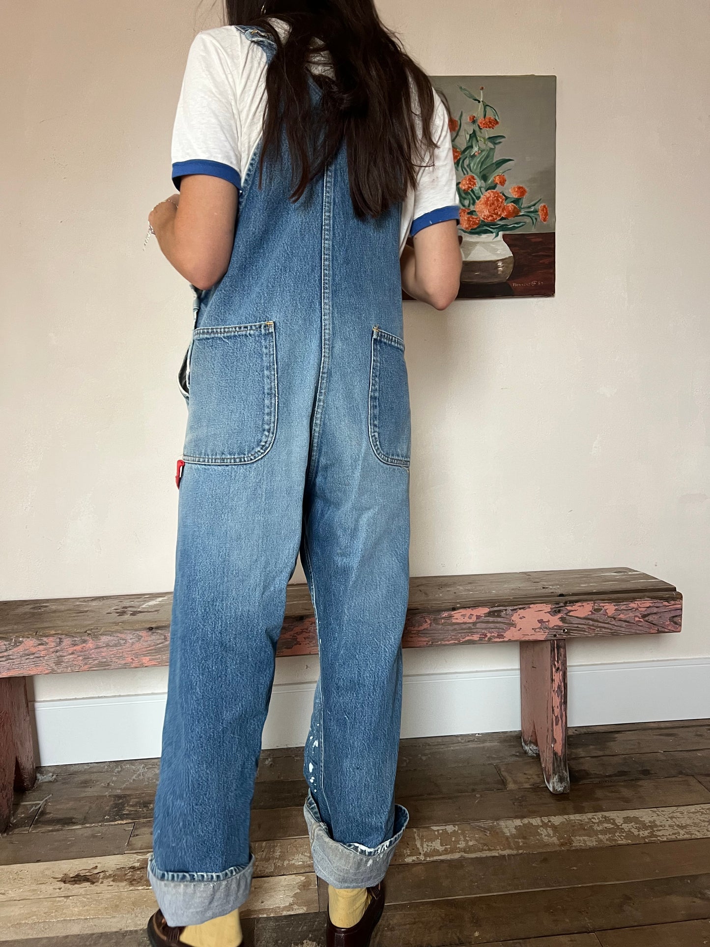 Faded Painters Denim Overalls