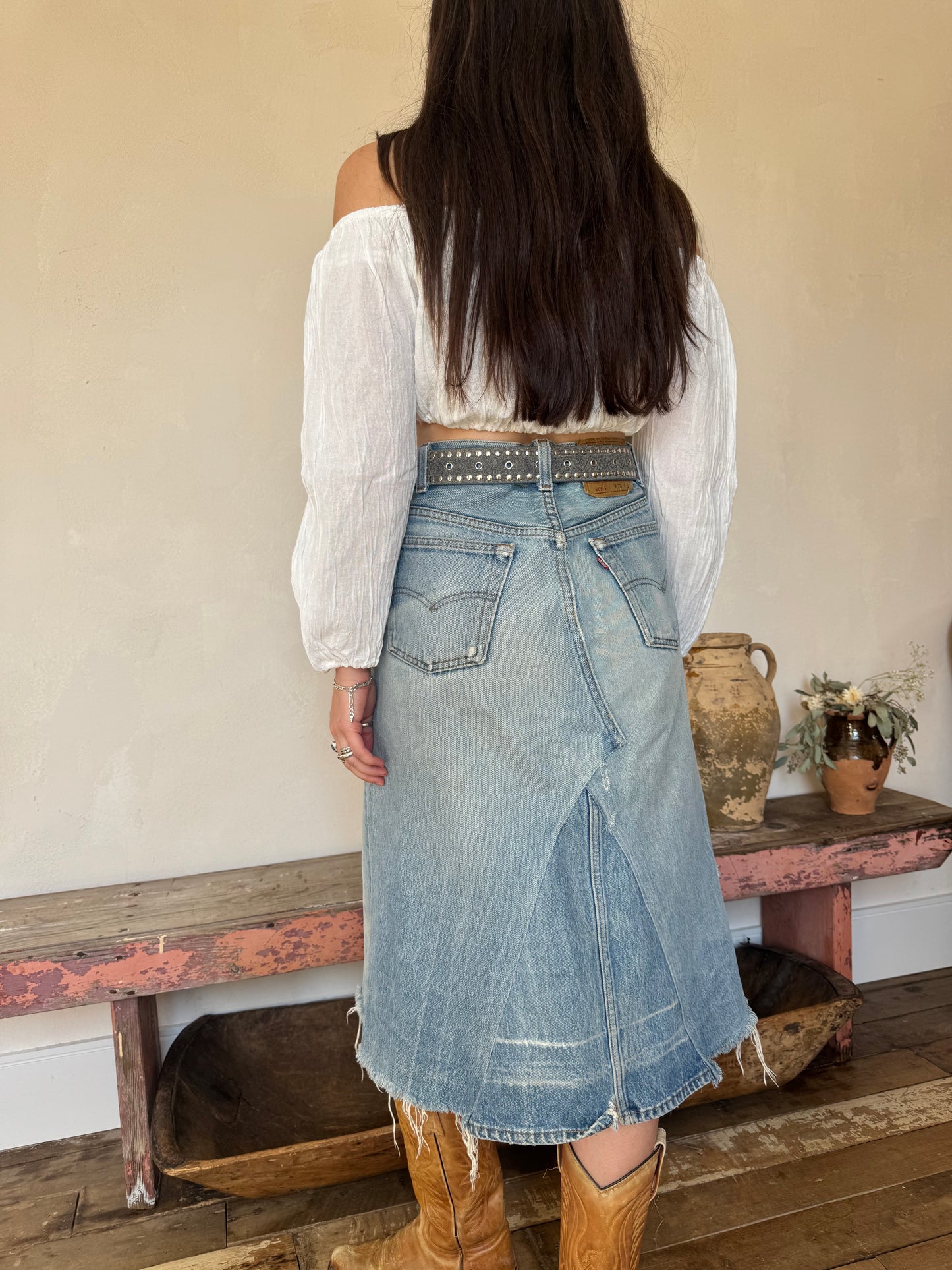 Oaxacan White Cropped Blouse