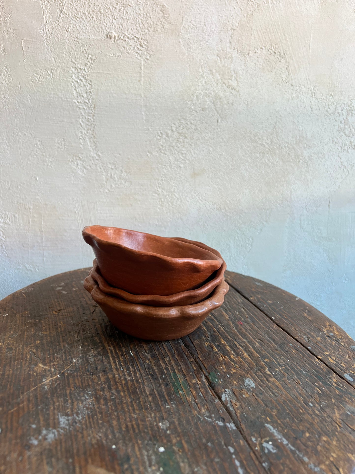 Oaxacan Red Clay Scalloped Small Bowl