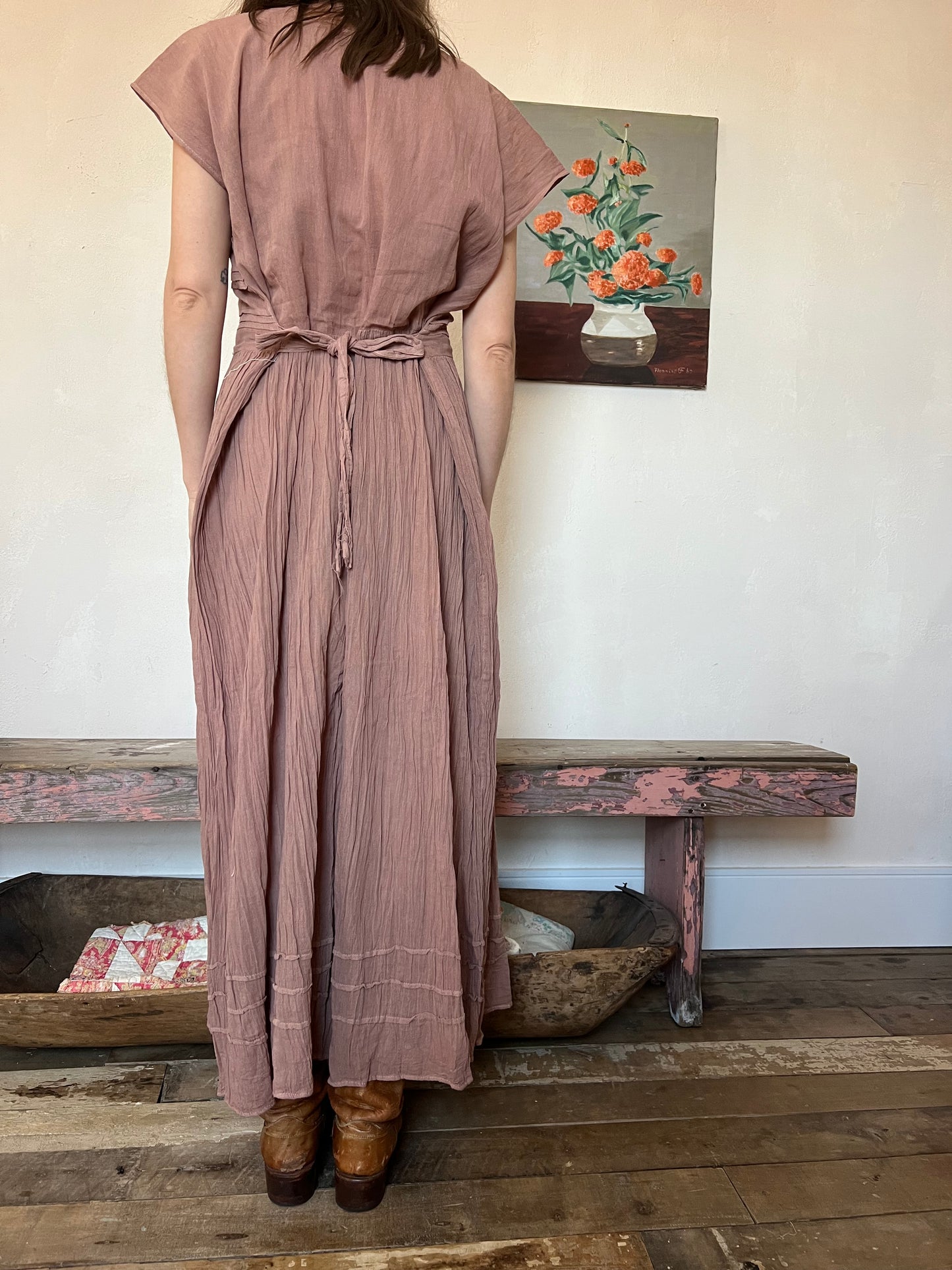 Oaxacan Prairie Dress in Cinnamon