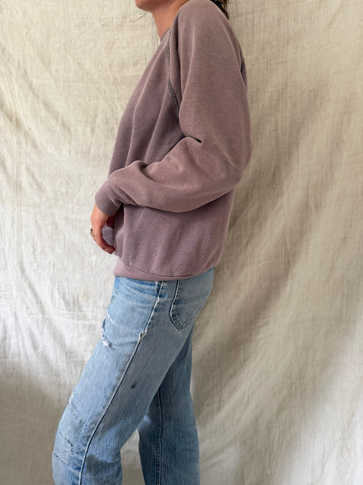 Purple Grey Crewneck