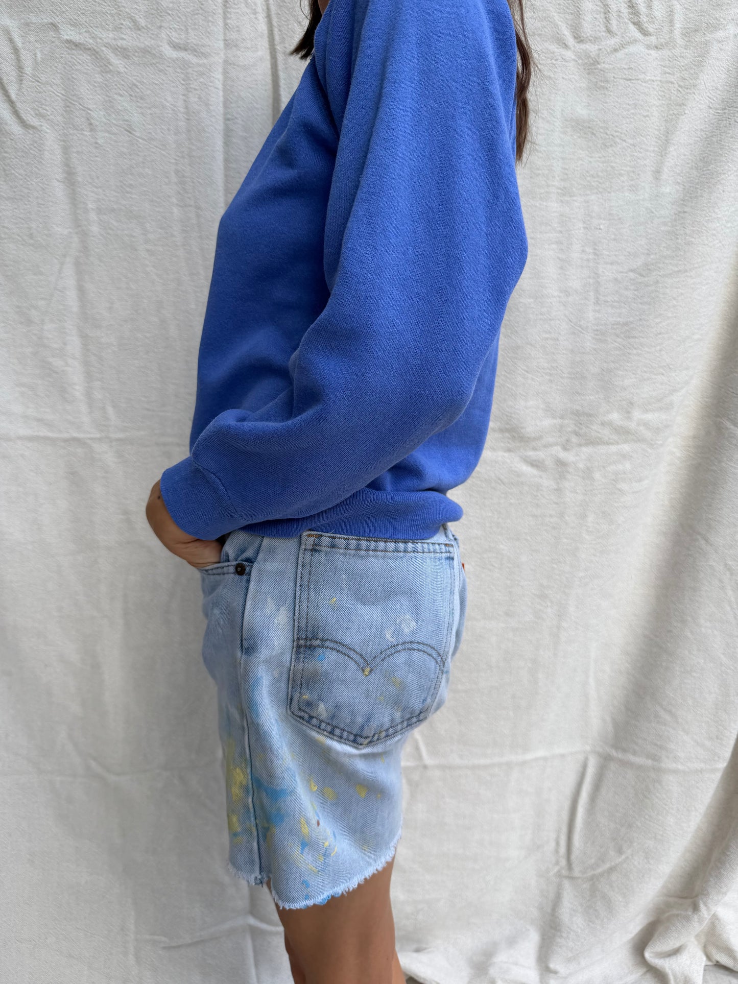 Sky Blue Plain Crewneck
