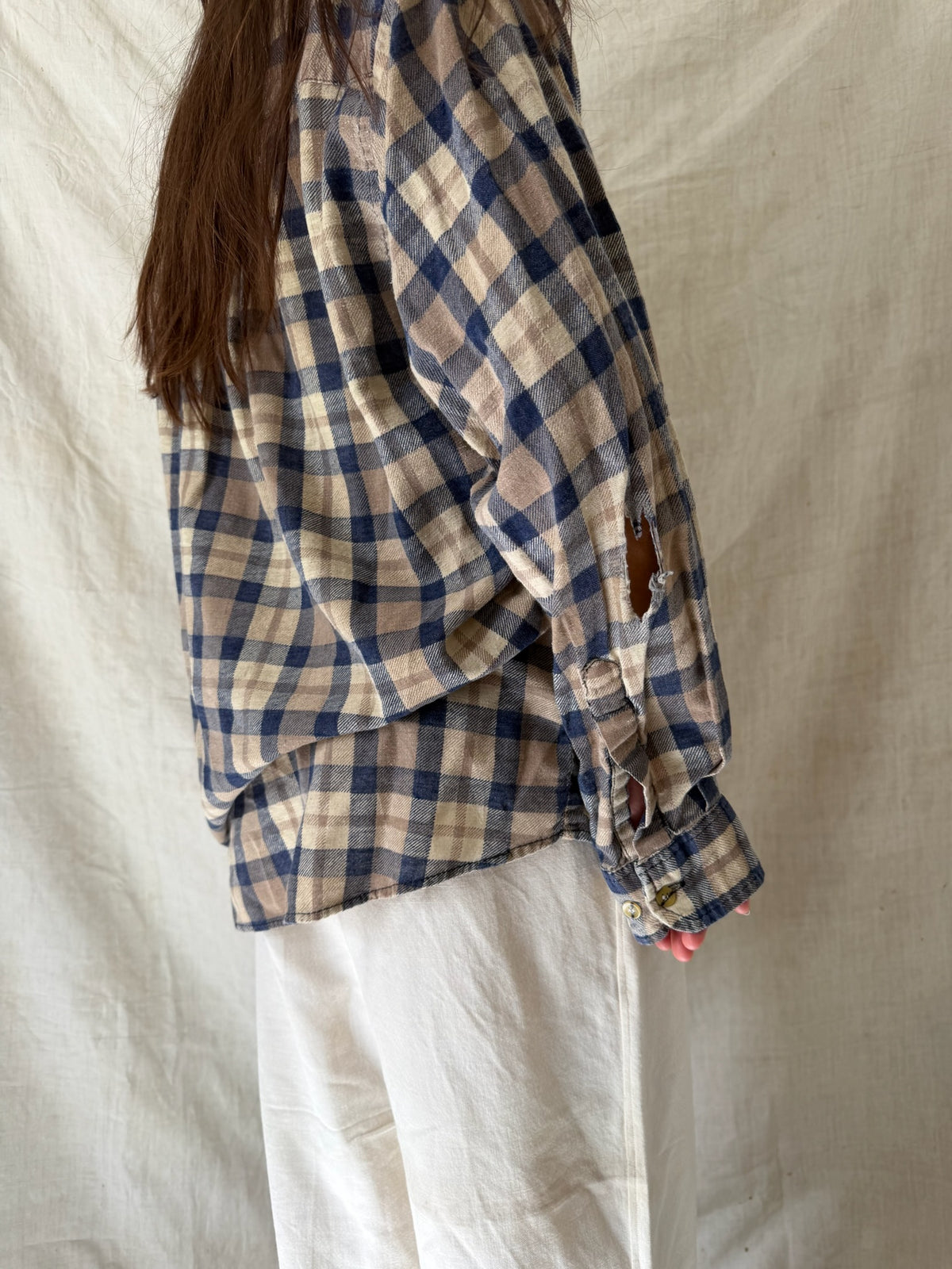 Super Thin Tan + Blue Flannel