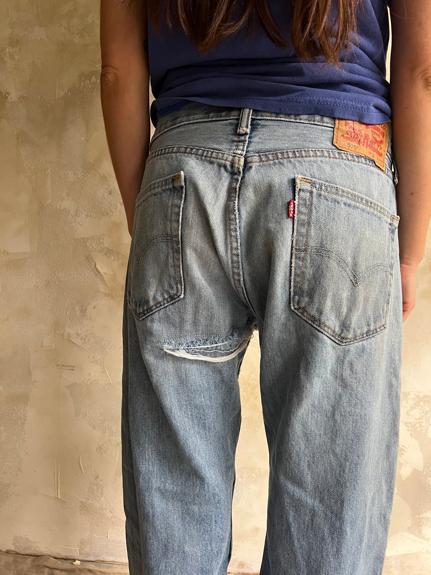 White Paint Splattered Levi’s