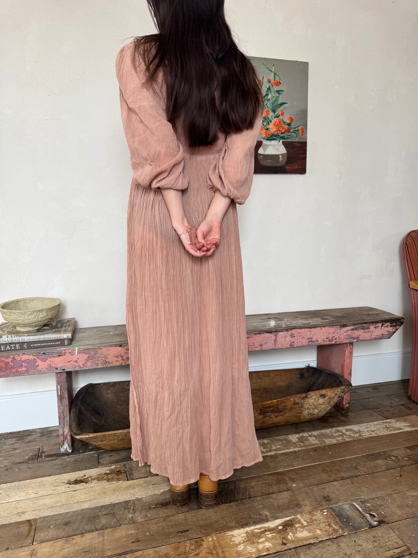 Oaxacan Blush Off-The-Shoulder Dress