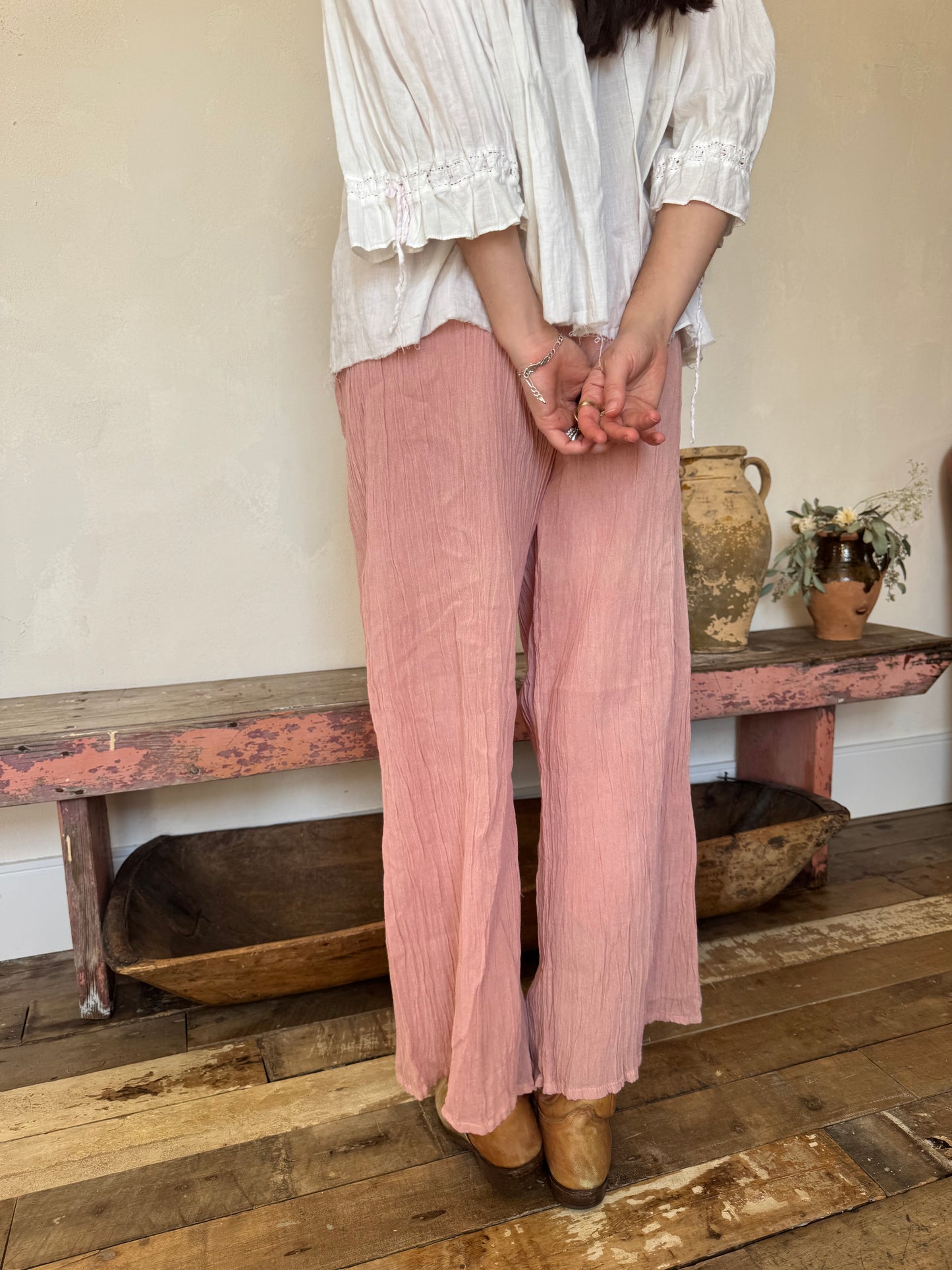 Oaxacan Dusty Rose Cotton Pant