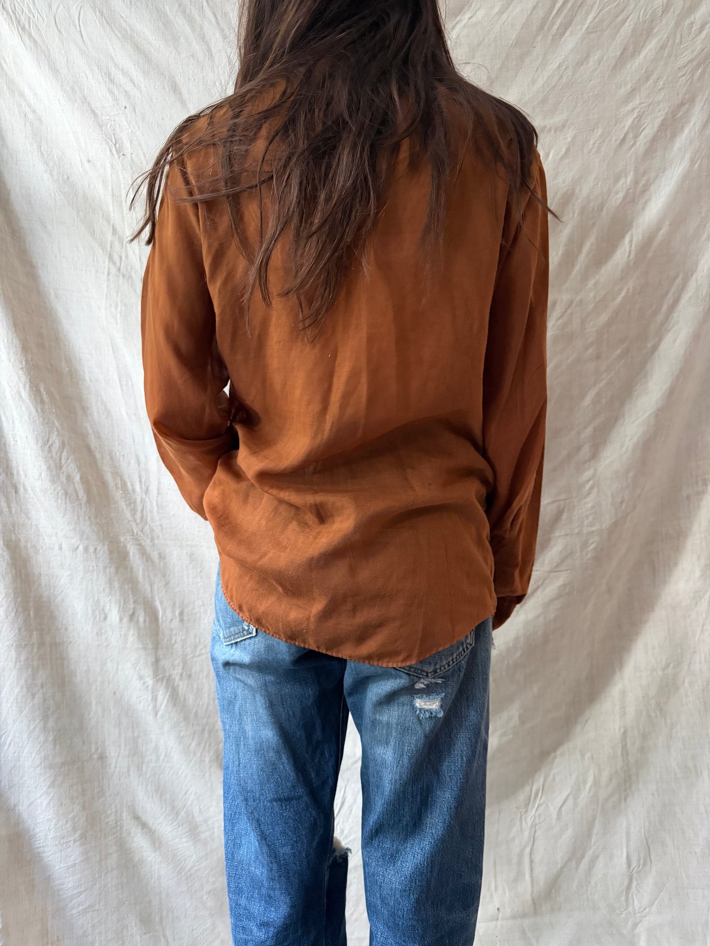 70s Floral Western Button-Up