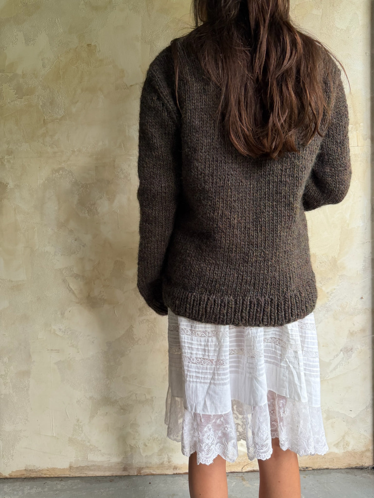Handmade Brown Wool Sweater