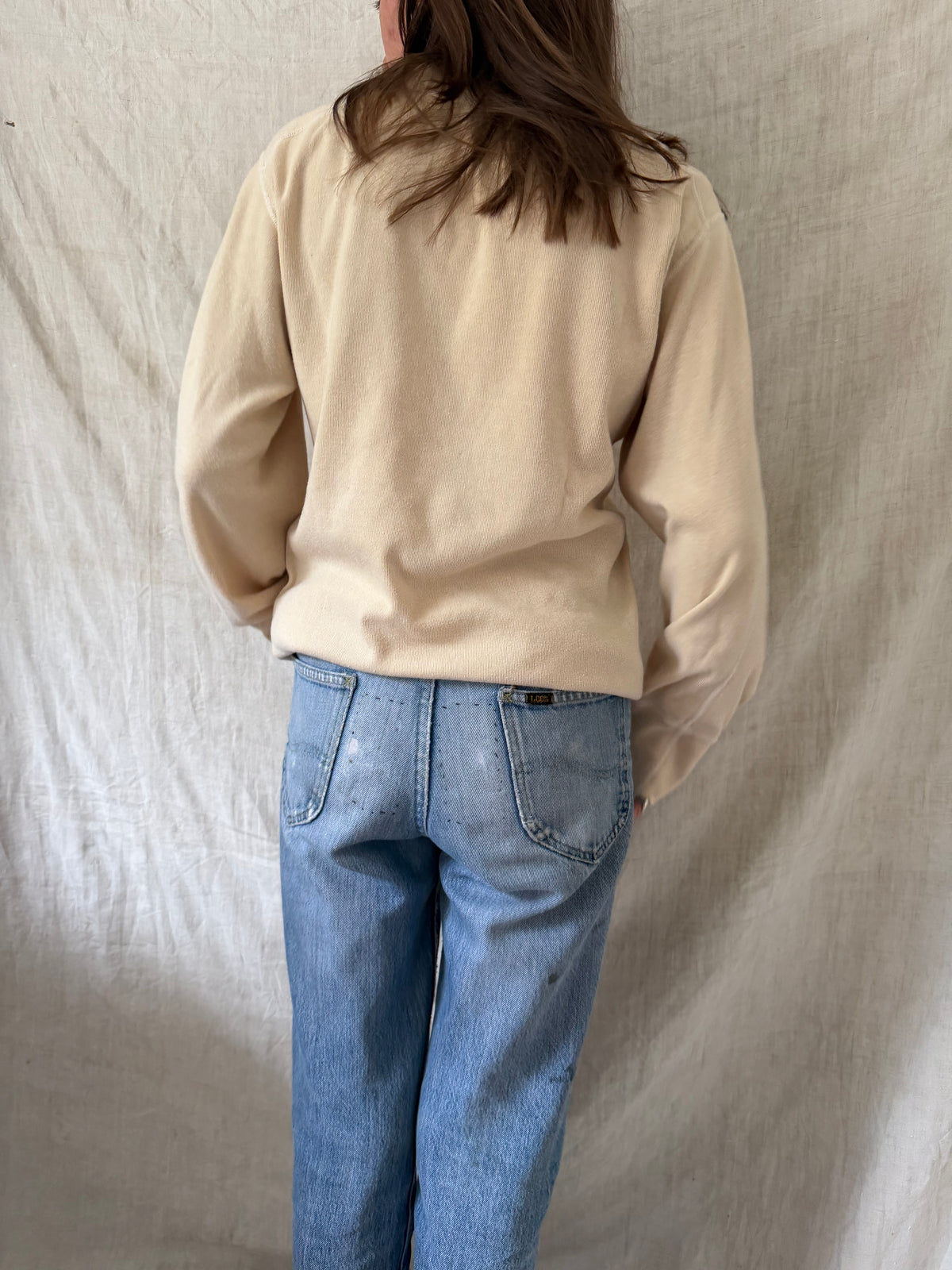 Cream Military Henley