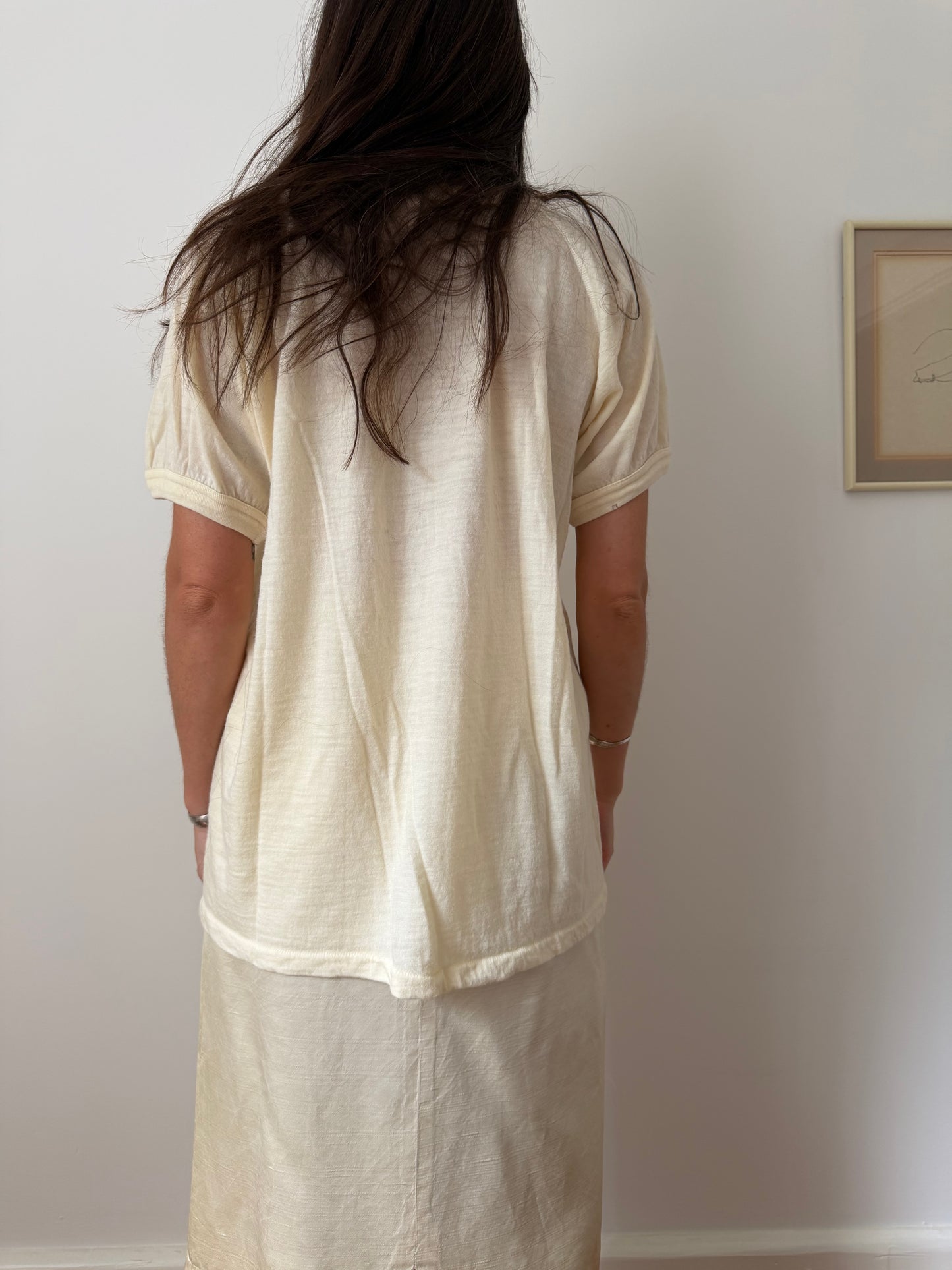 Butter Yellow Wool Tee