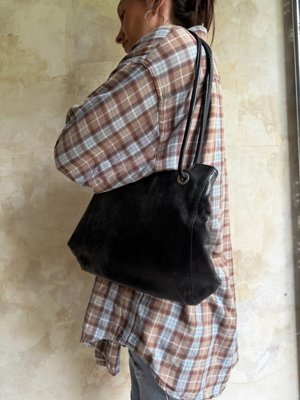Black Skinny Strap Purse