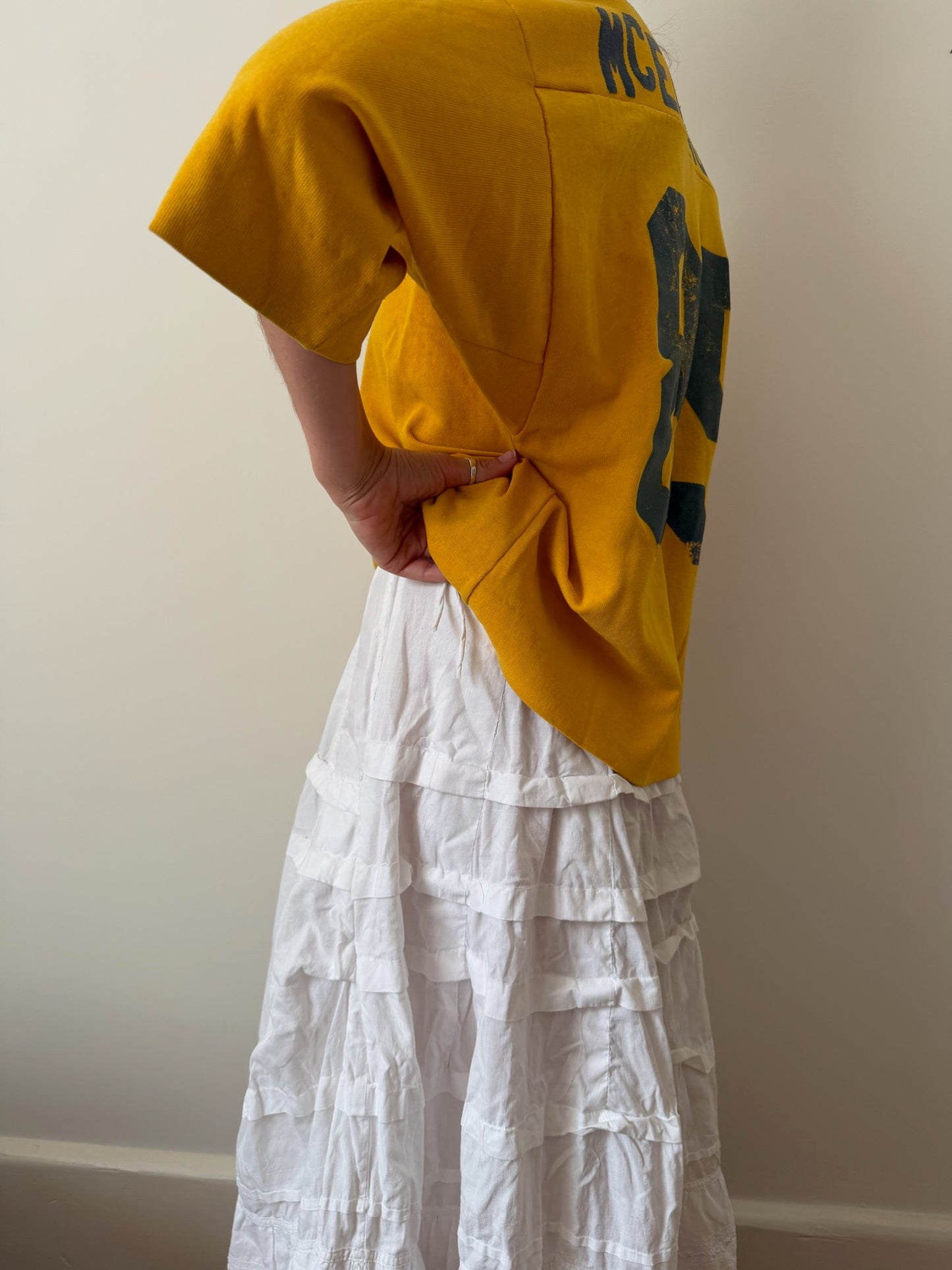 Yellow Cropped Arlington Football Jersey