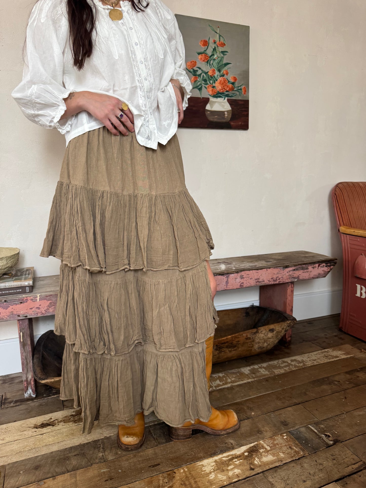 Oaxacan Fawn Ruffle Skirt