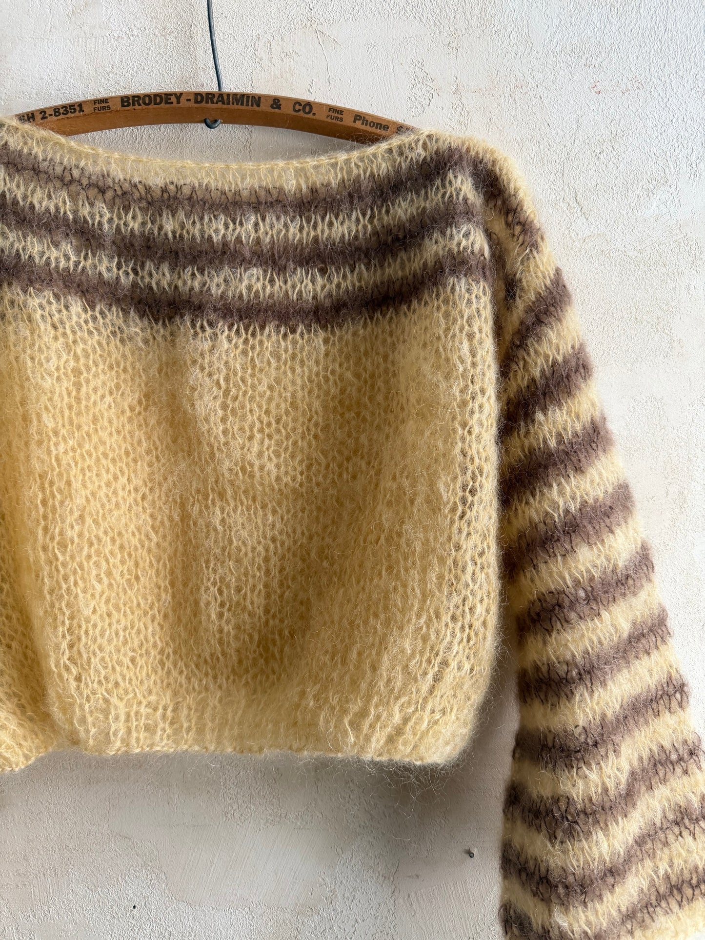 Baby Yellow + Fawn Stripe Sweater by Rayés