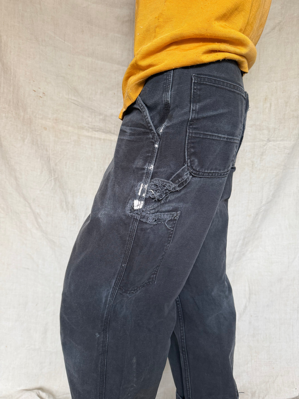Black Faded Carhartt Pants