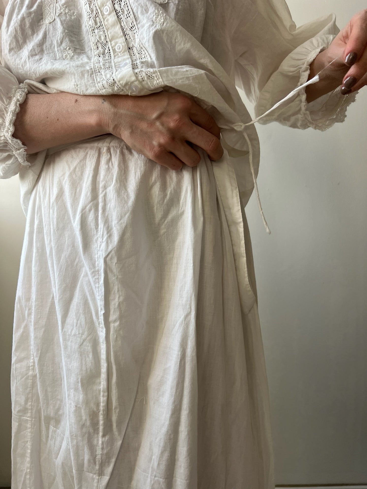 White Victorian Long Skirt