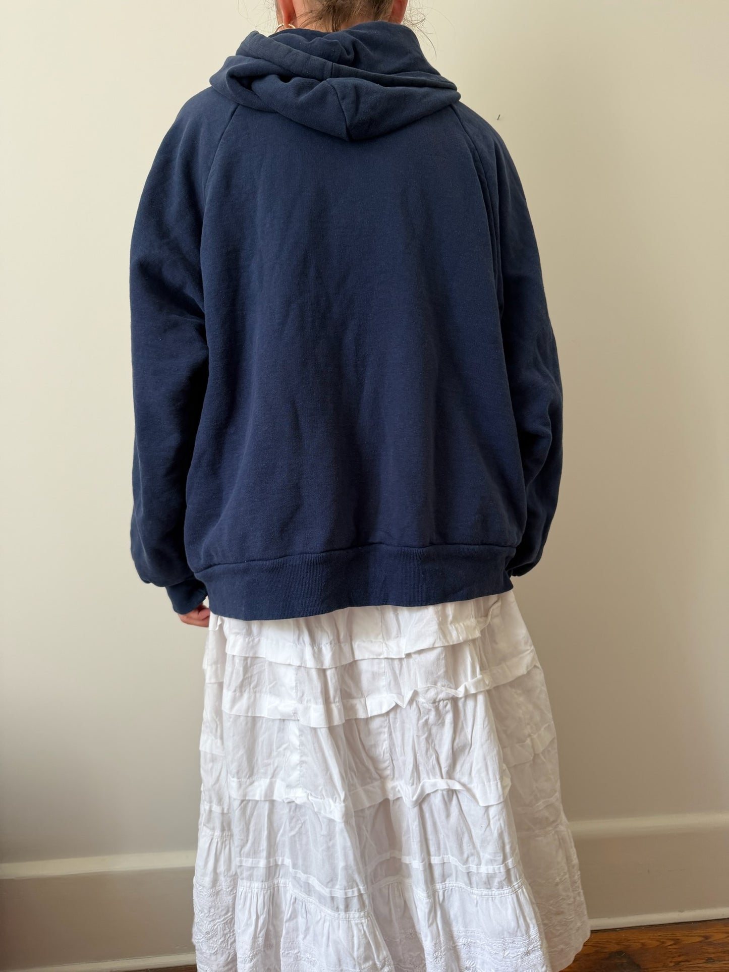 Navy Zip-Up Thermal Lined Hoodie