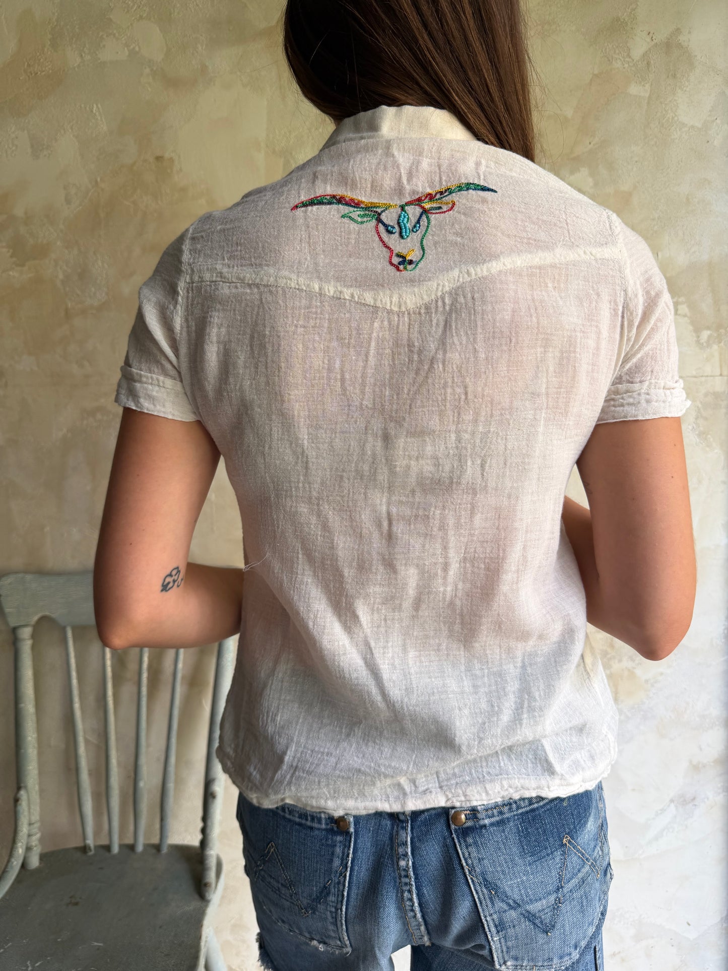 Gauzy Cotton Button Up Top