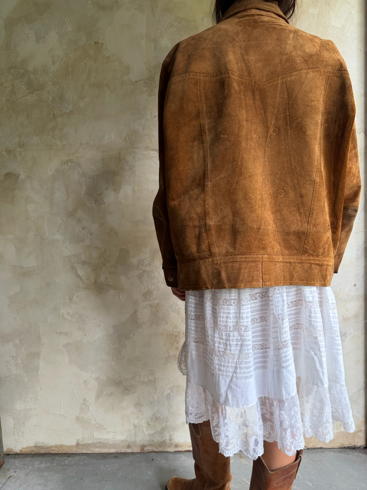 Faded Brown Suede Jacket