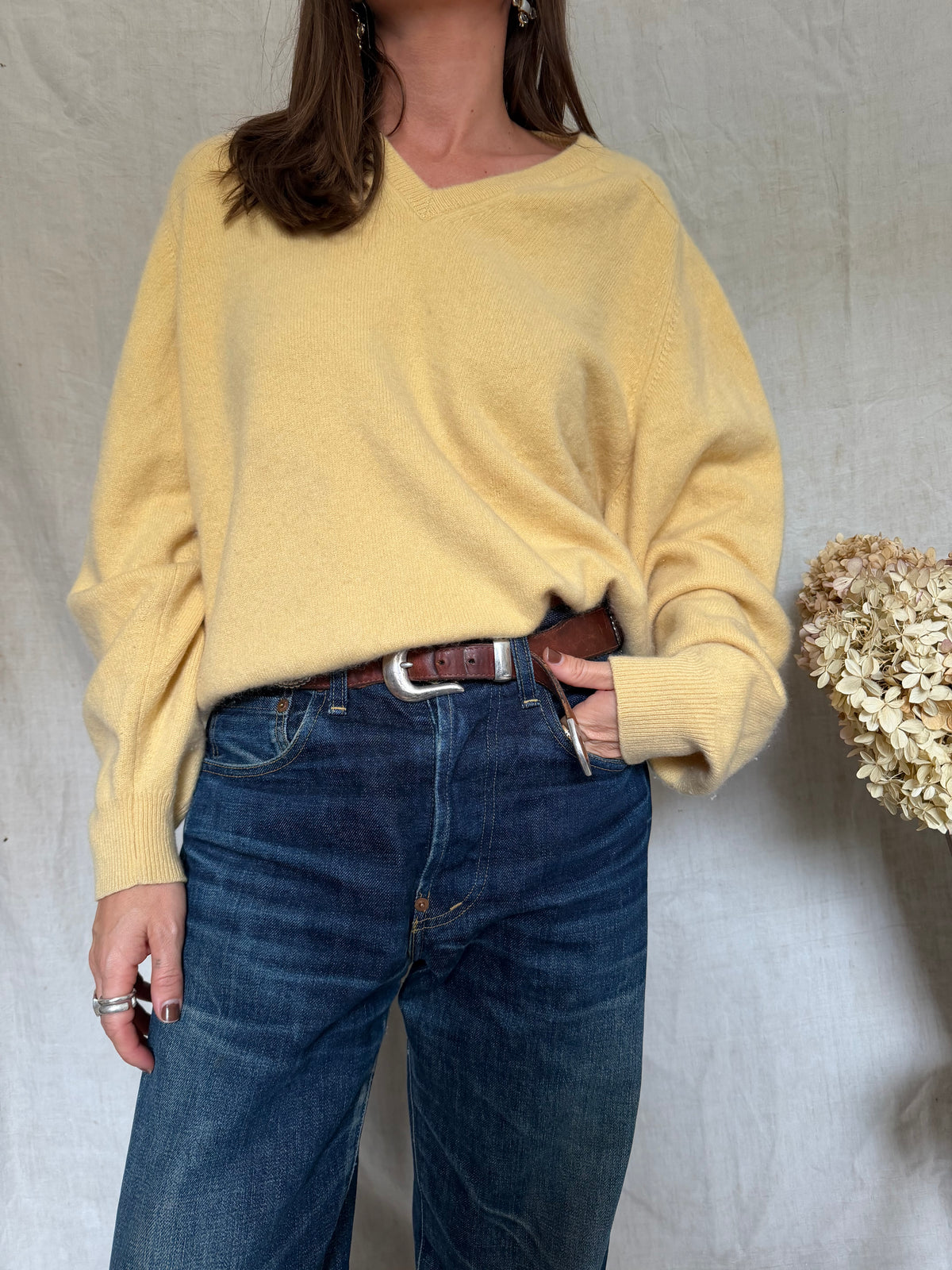 Butter Yellow Cashmere Sweater