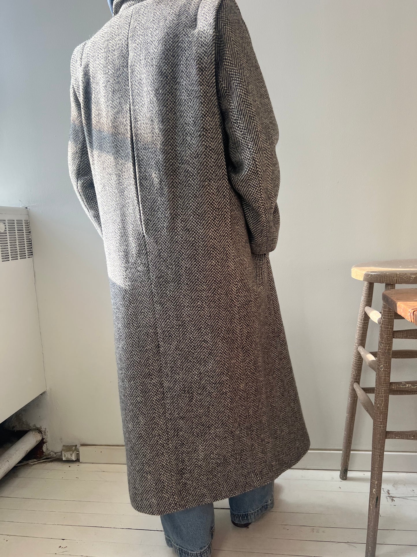Salt and Pepper Wool Trench