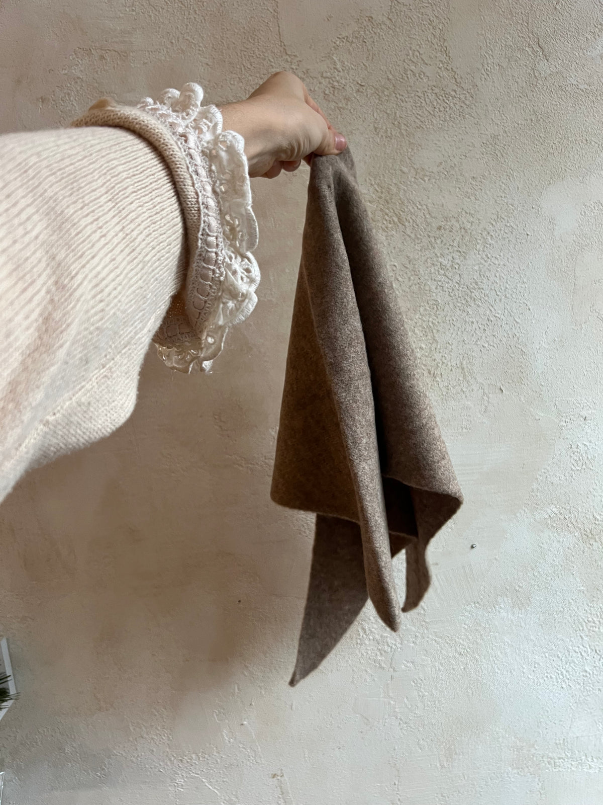 Fuzzy Wool Cravat Scarf by Billy Bamboo