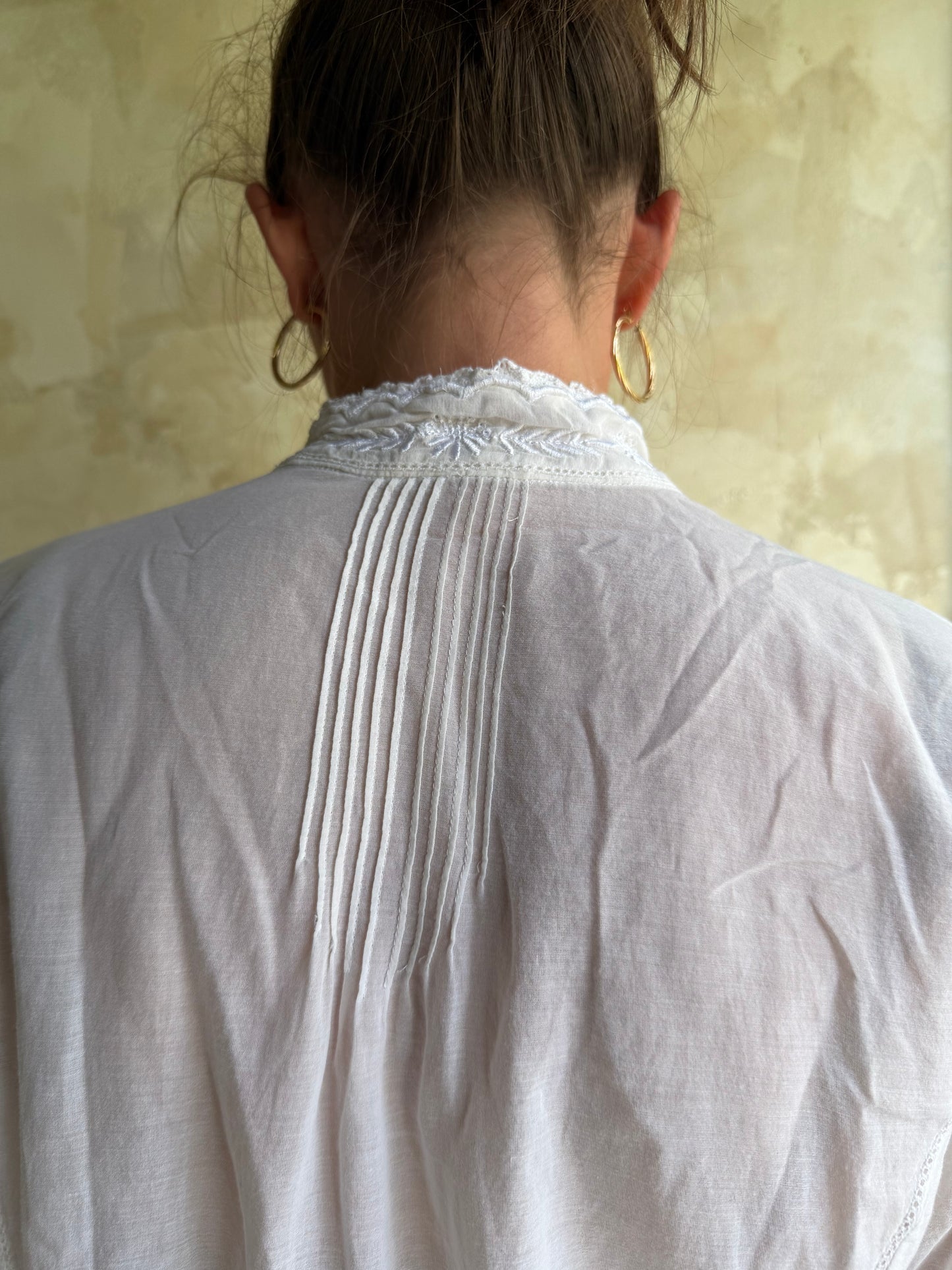Cotton Blend White Blouse