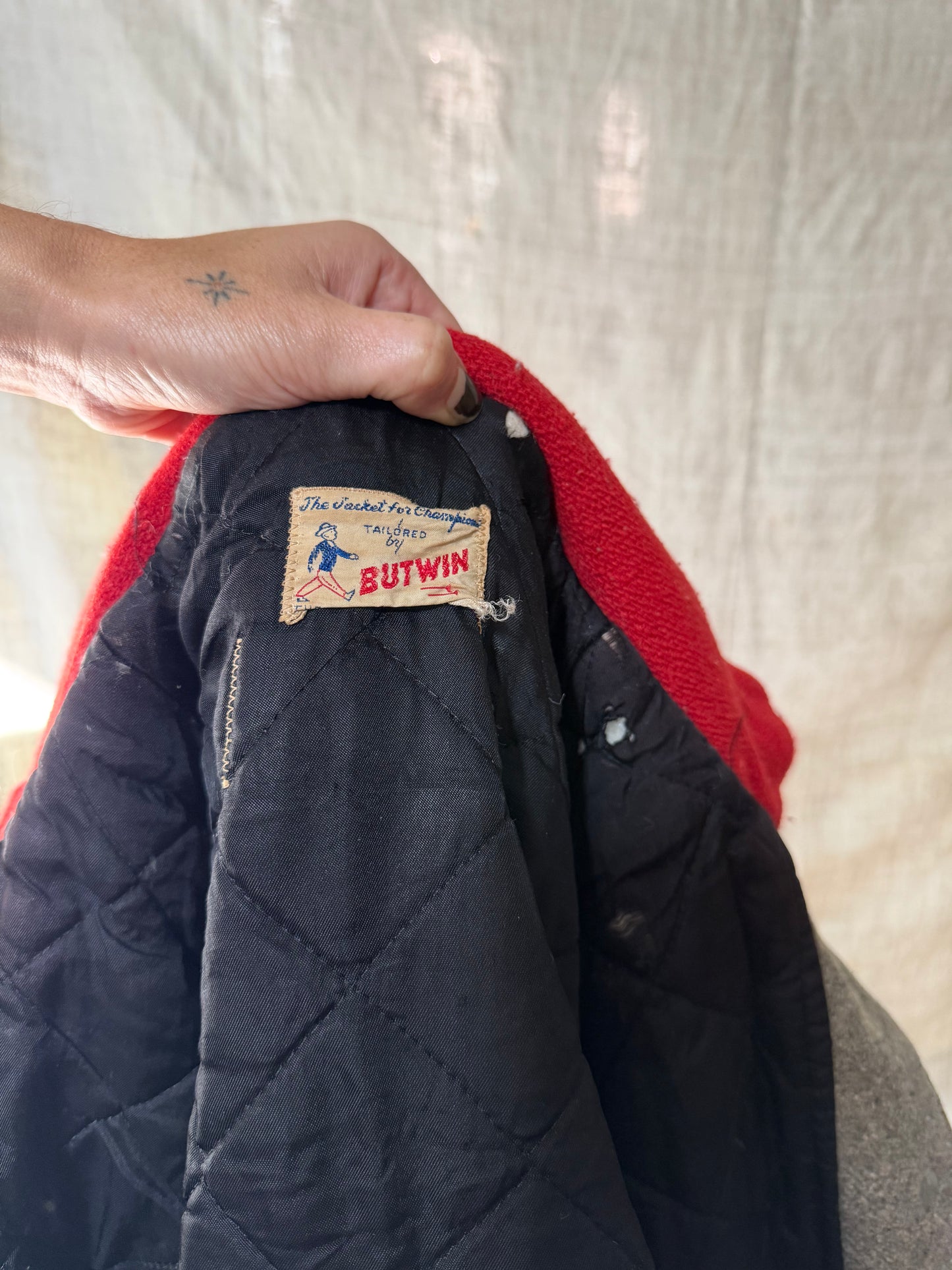 Warriors Grey + Red Cheerleading Jacket