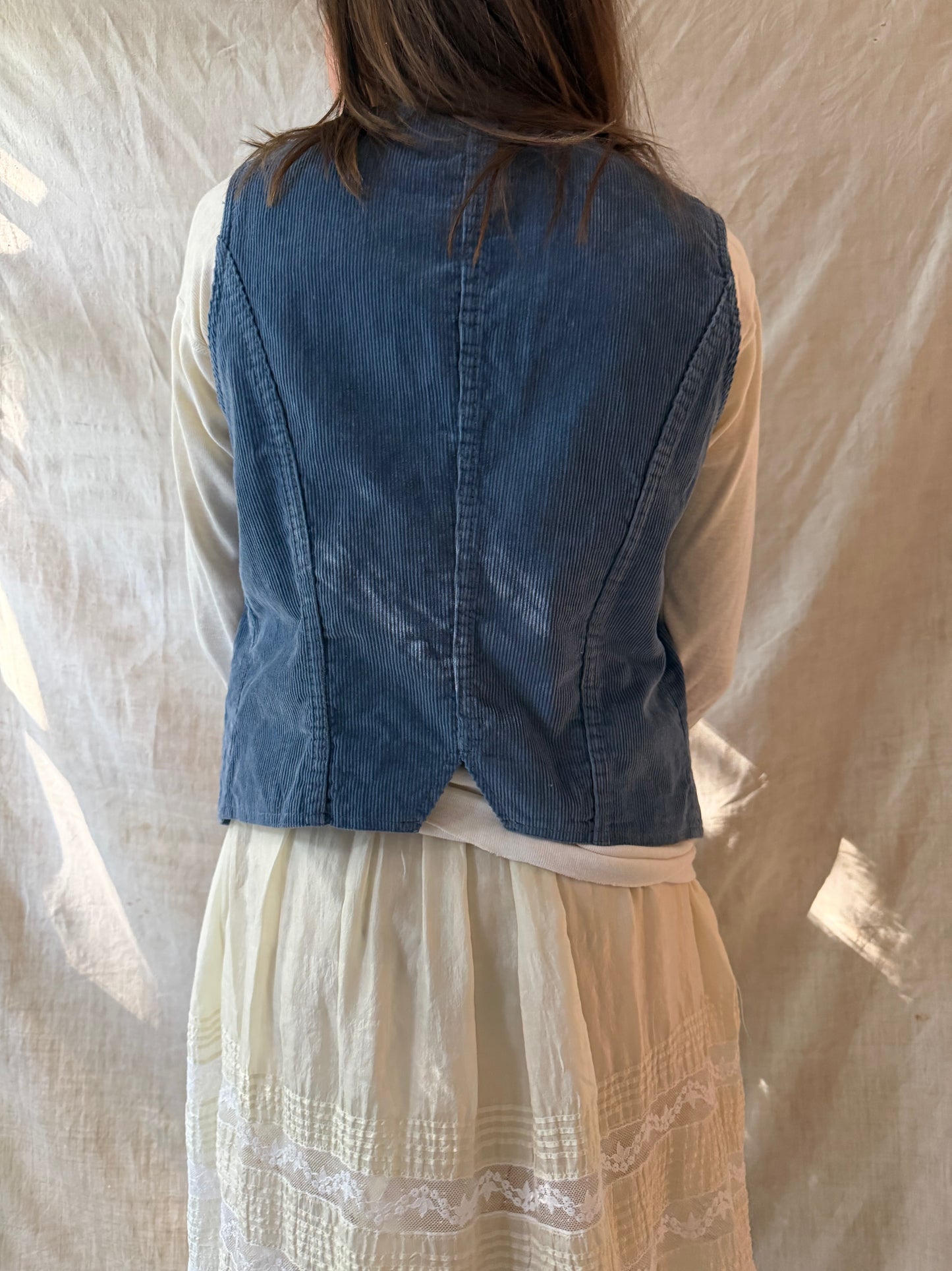 Blue Corduroy Vest