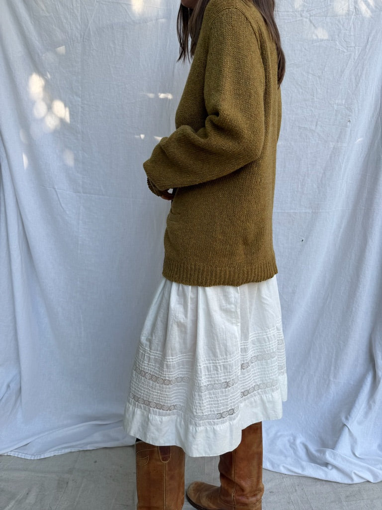 Ochre Wool Cardigan