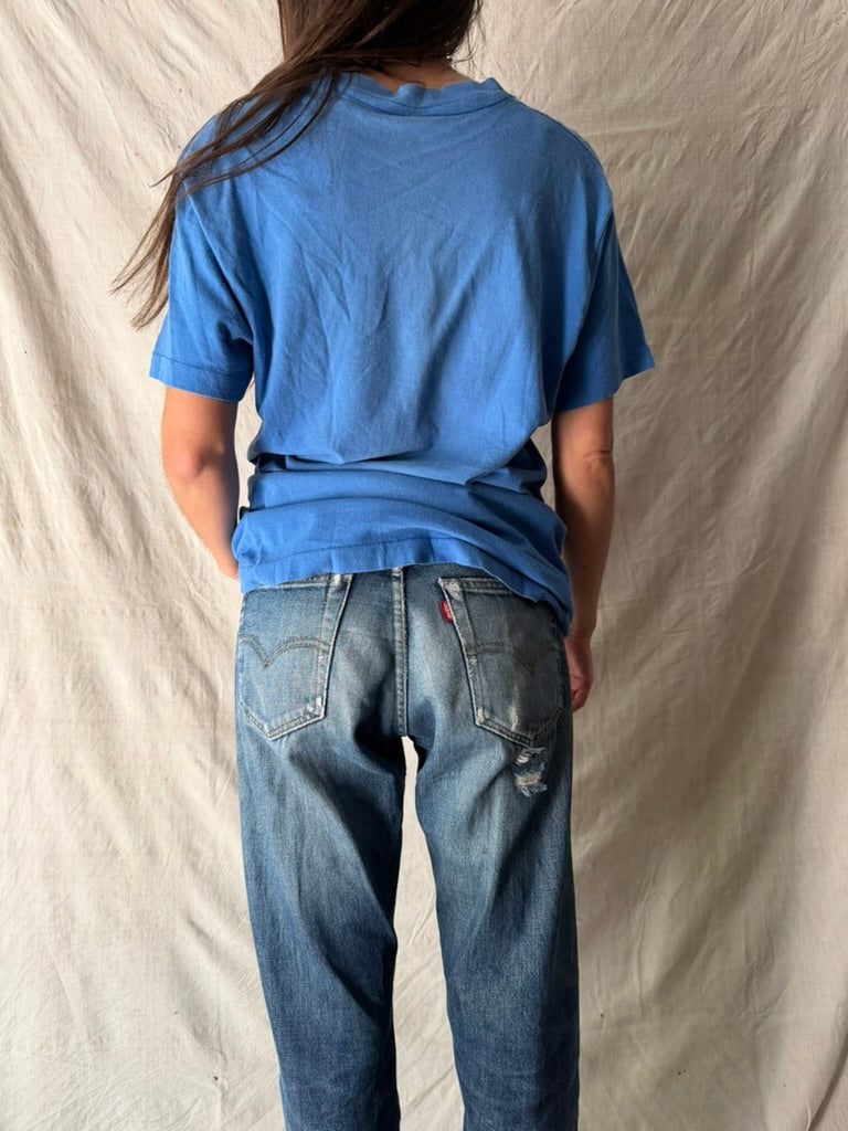 Vintage Royal Blue Pocket Tee