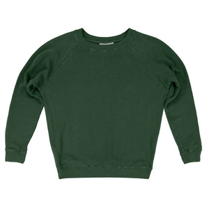 Open image in slideshow, Bonfire Raglan Sweatshirt in Hunter Green-  By Jungmaven
