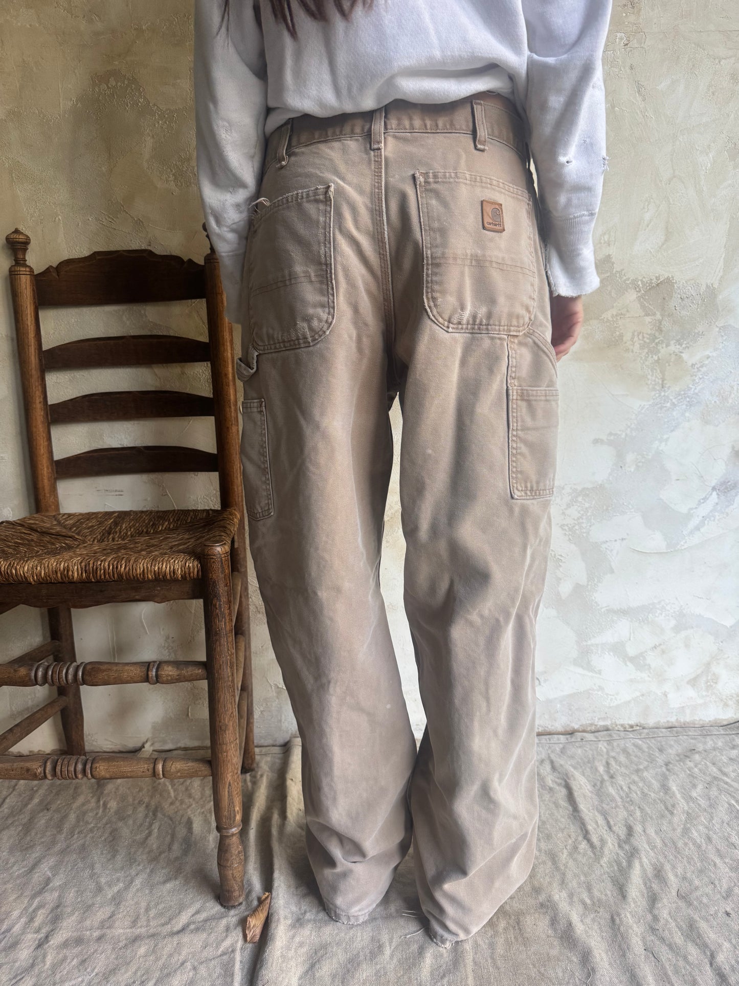 Distressed Tan Carhartt Workwear Pants