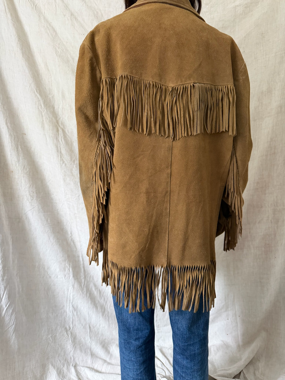 Tan Suede Fringe Jacket