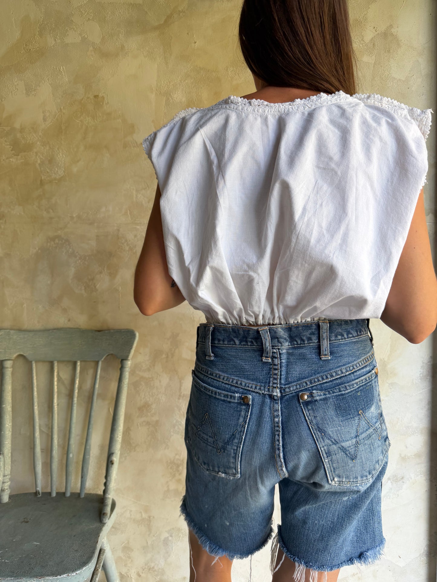 Reworked Antique Crop Blouse 01