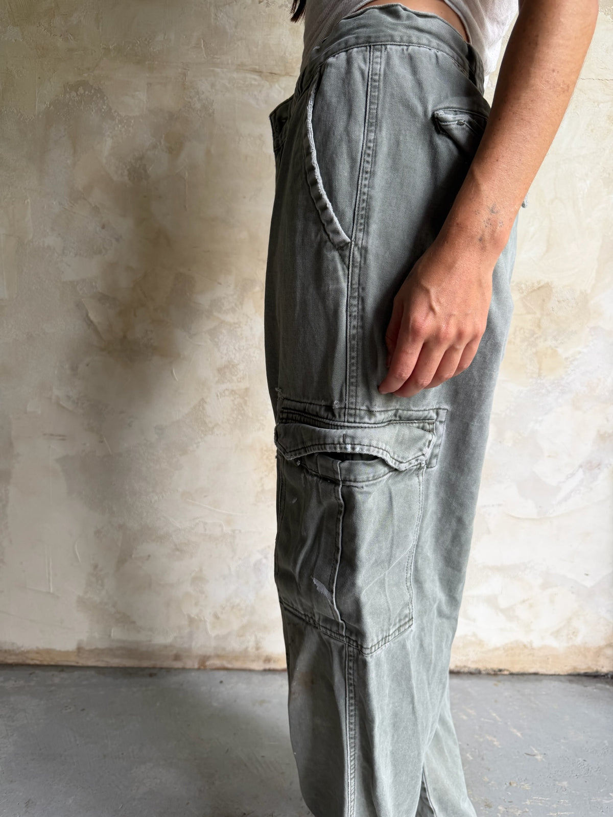 Faded Olive Painters Cargo Pants