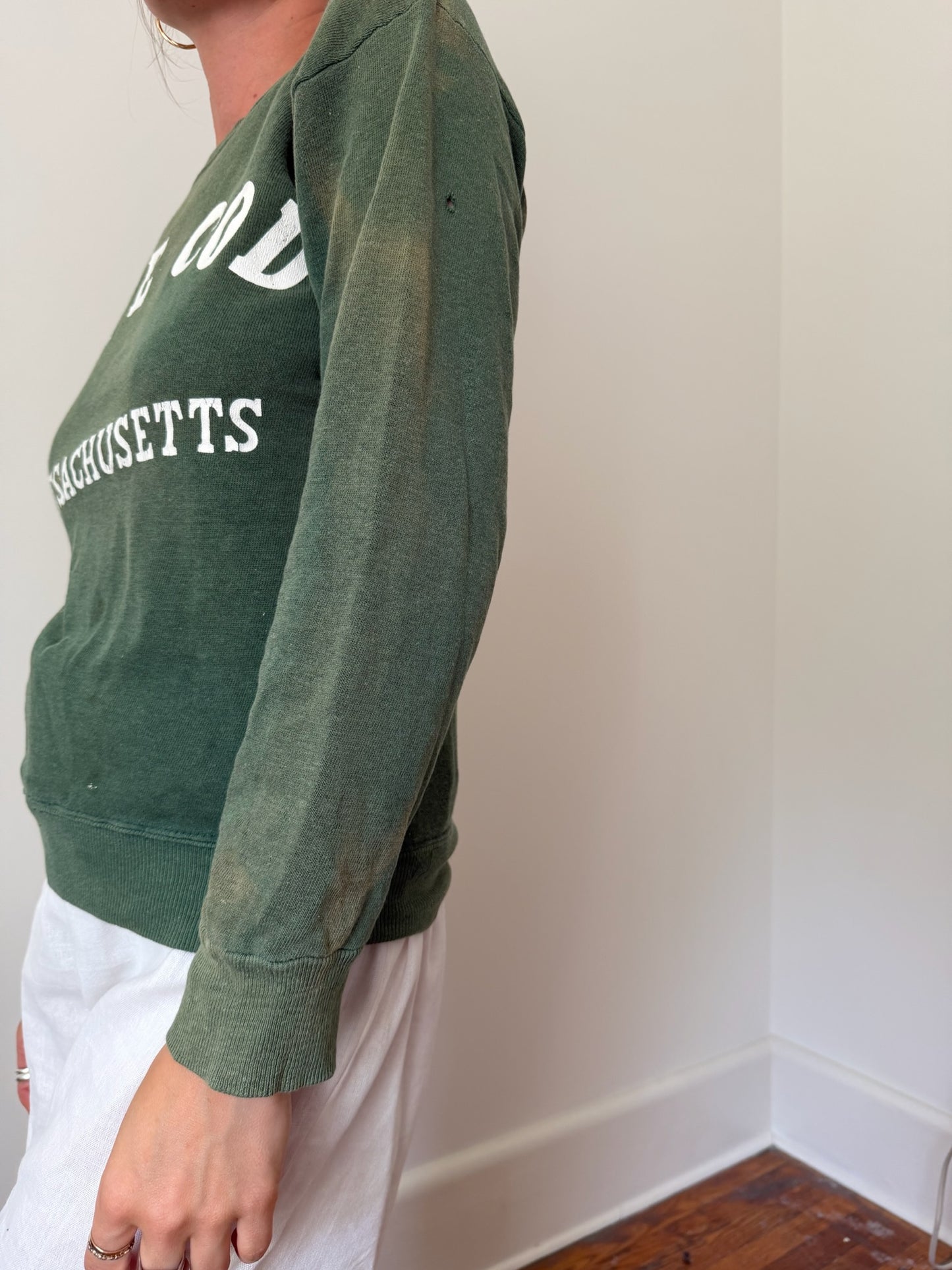 Green Cape Cod Sun Faded Crewneck