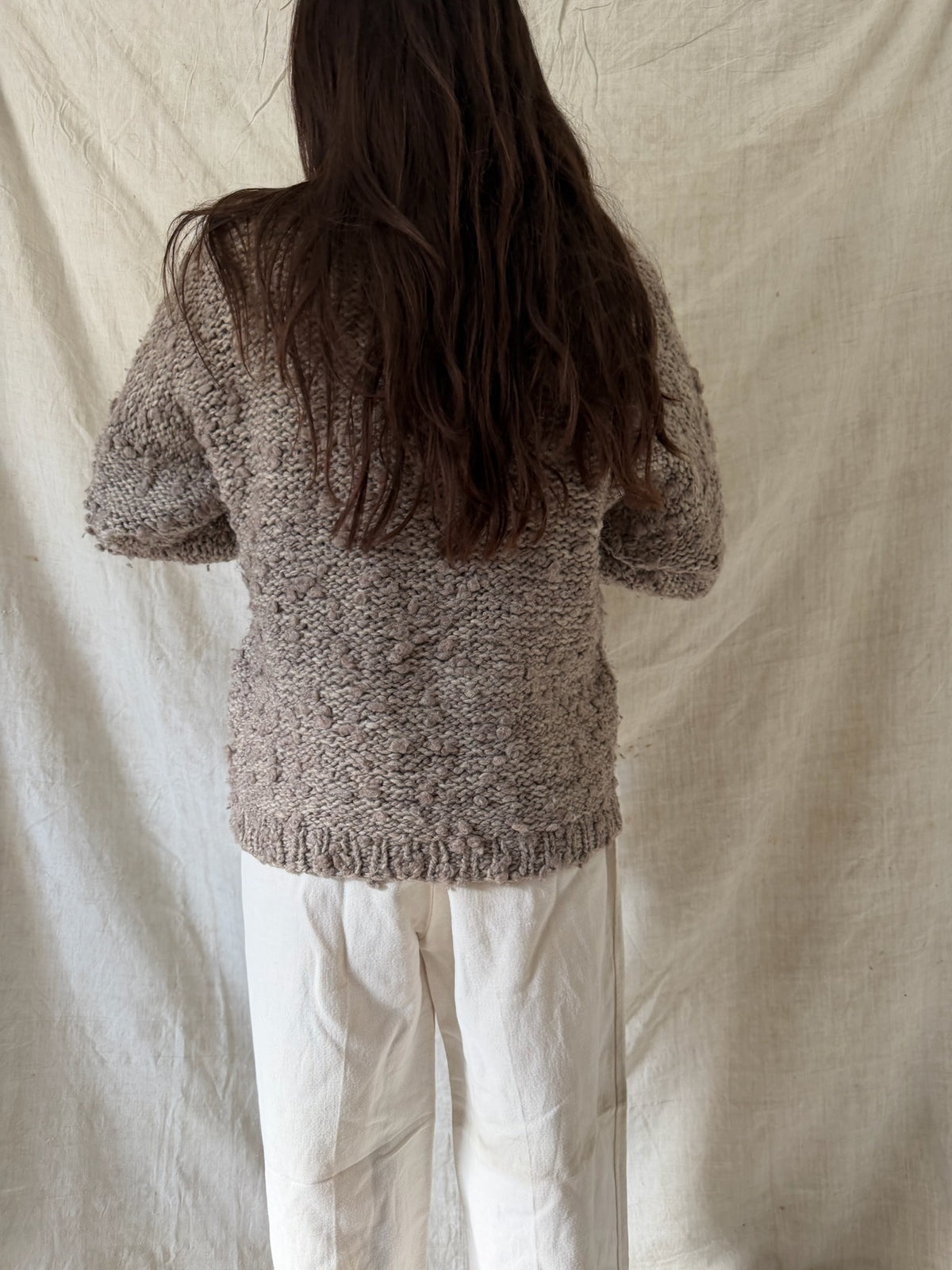 Chunky Fawn Knit Cardigan