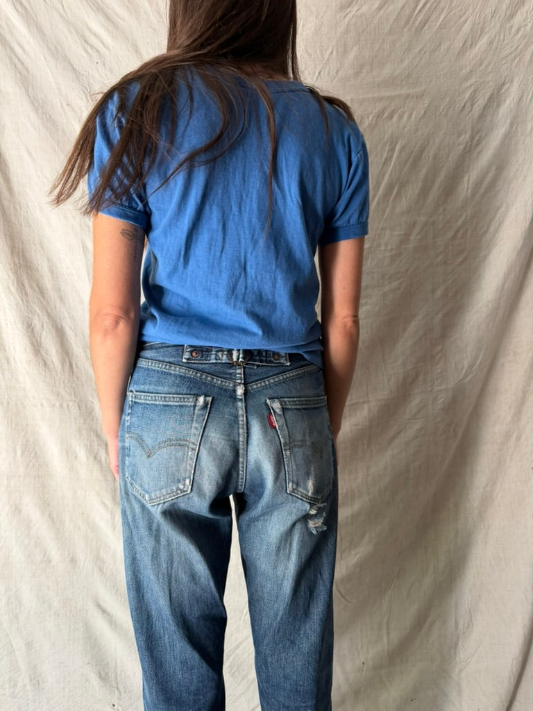 Wandering Wheels Blue Tee