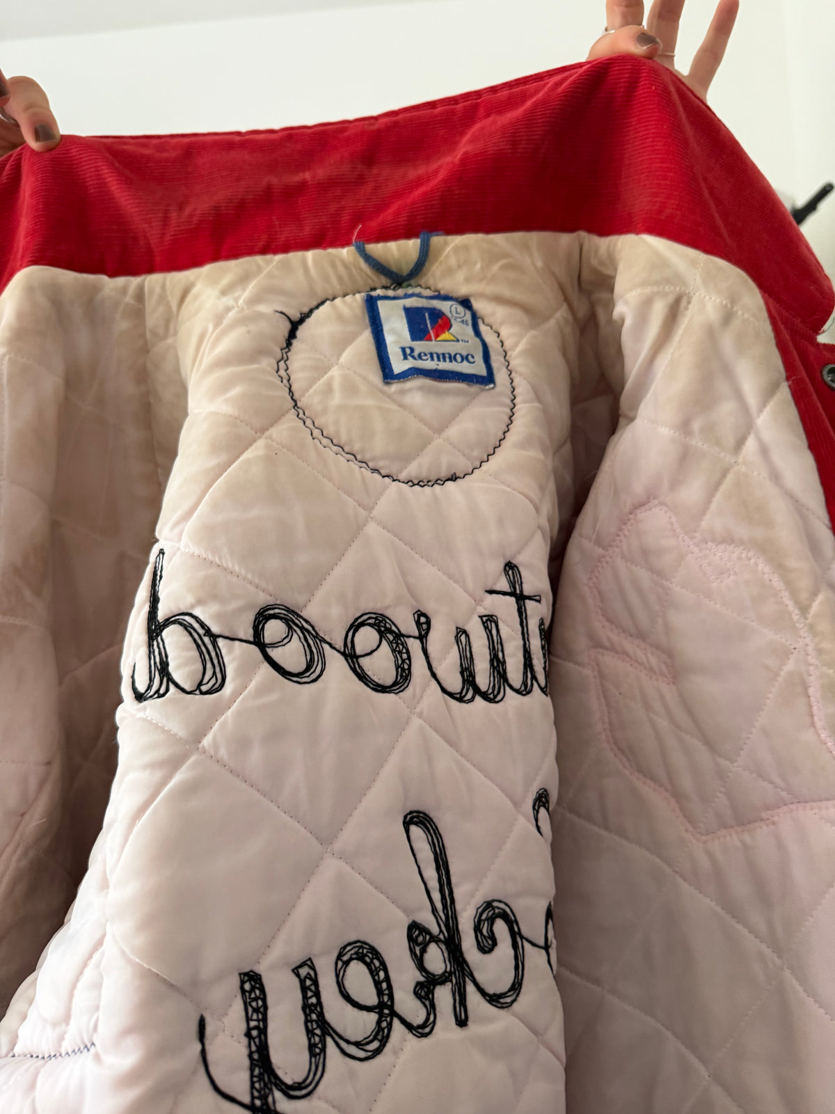Red Corduroy Hockey Jacket