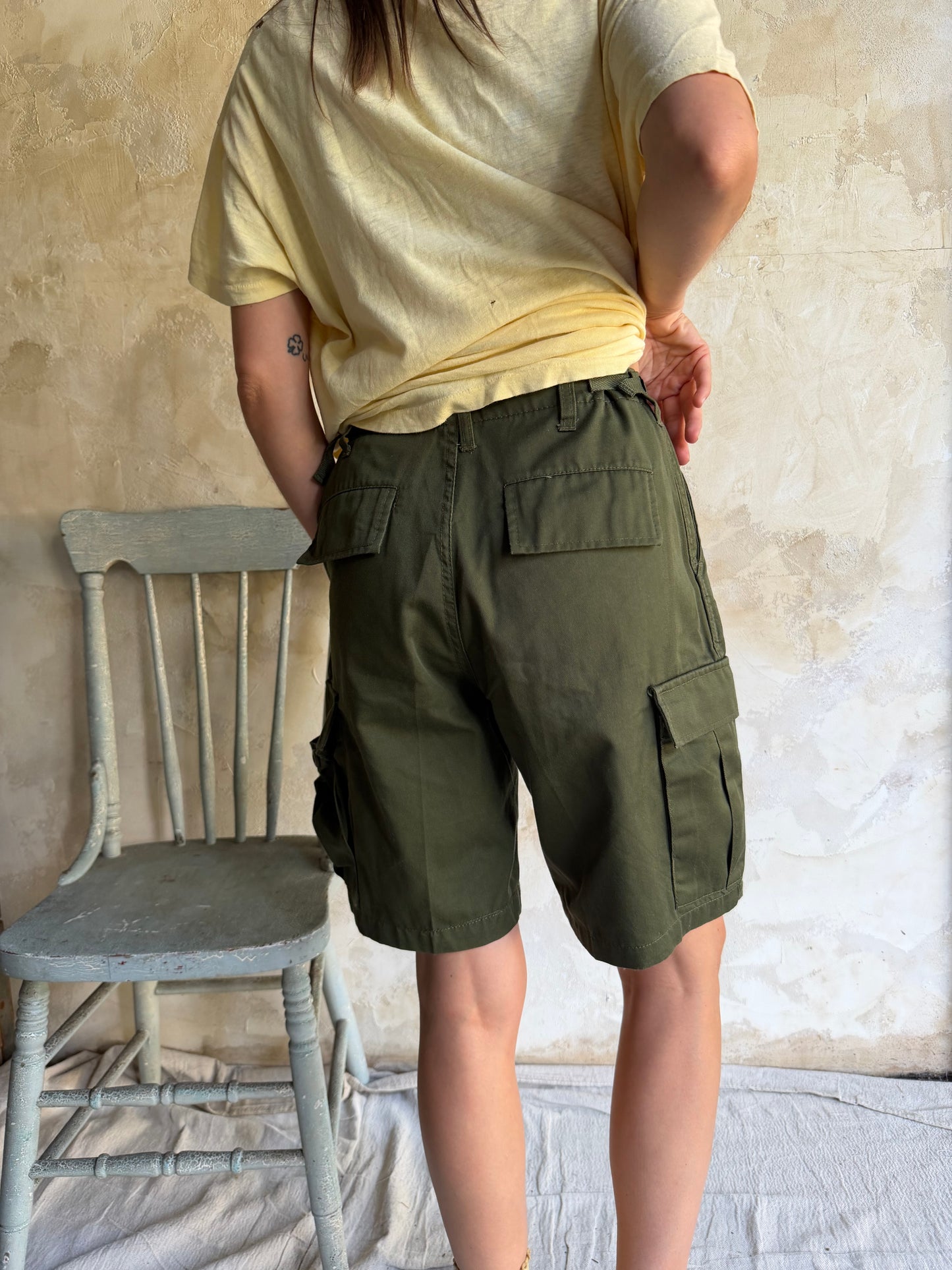 Green Cargo Military Shorts