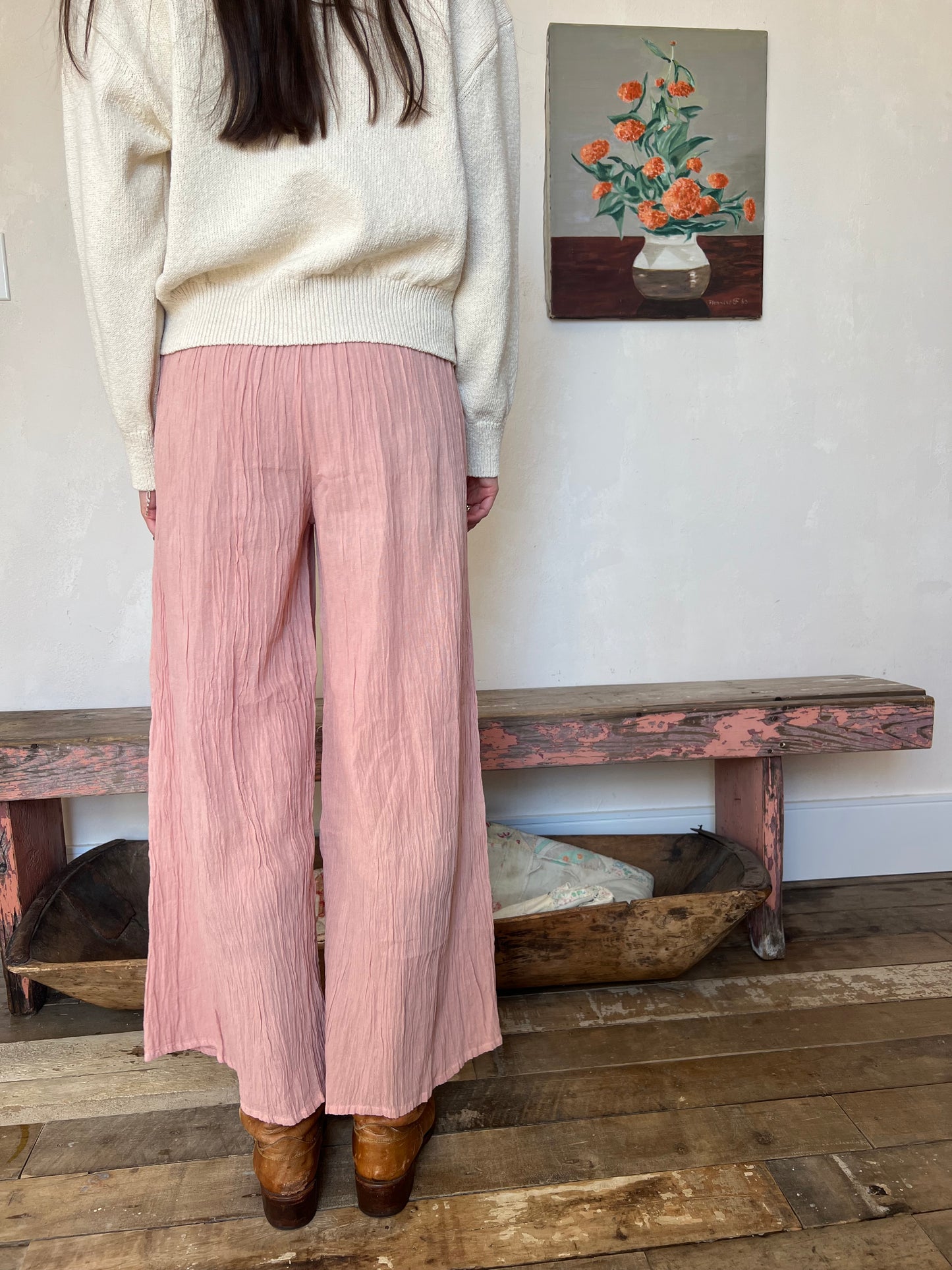 Oaxacan Pink Cotton Pant