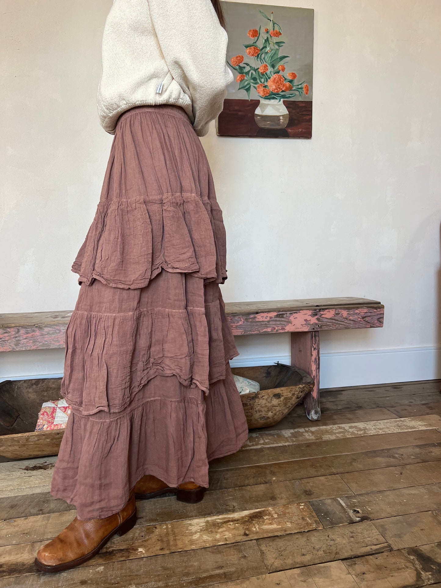 Oaxacan Fawn Ruffle Skirt