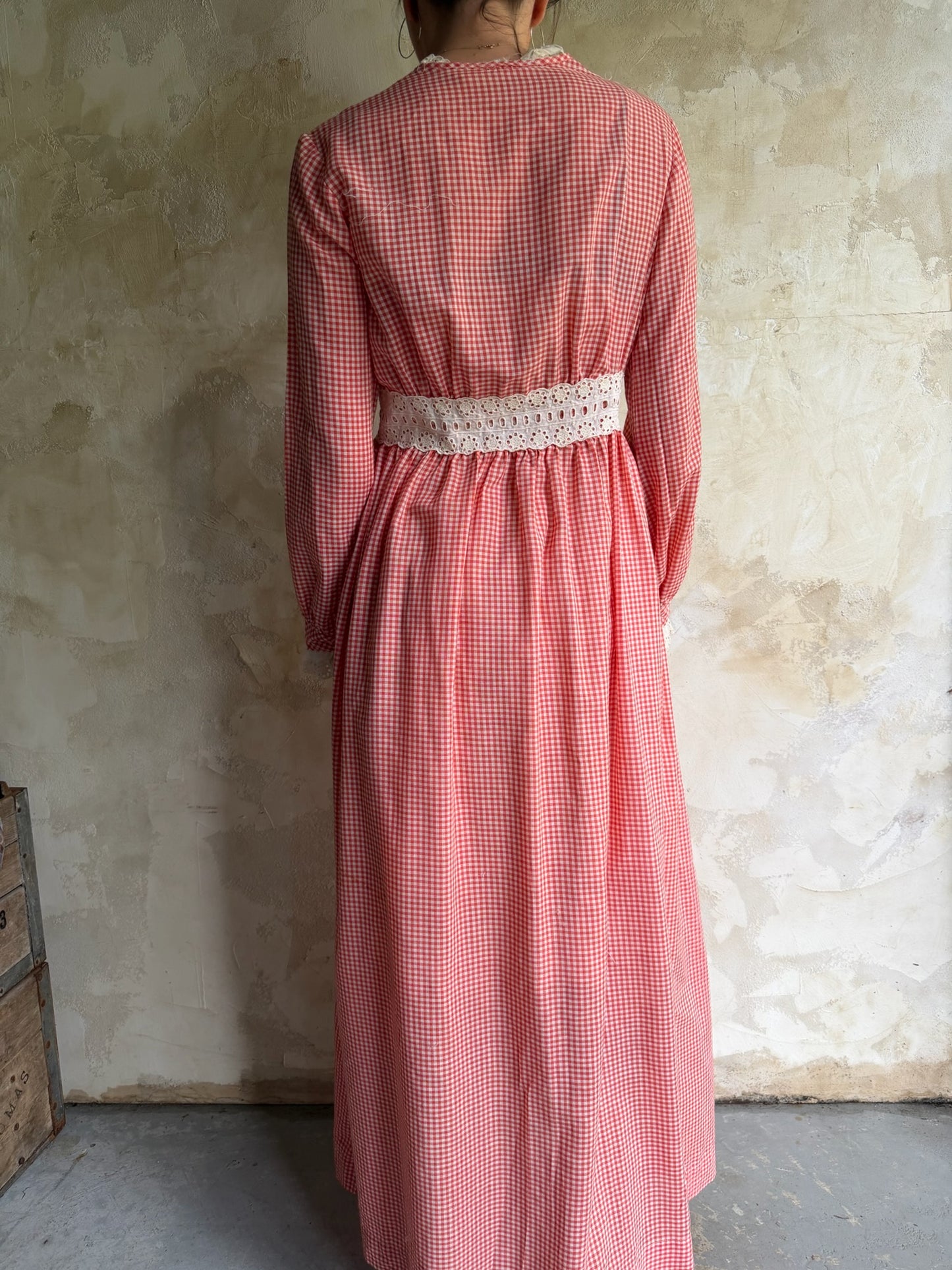 Red Gingham Long Dress