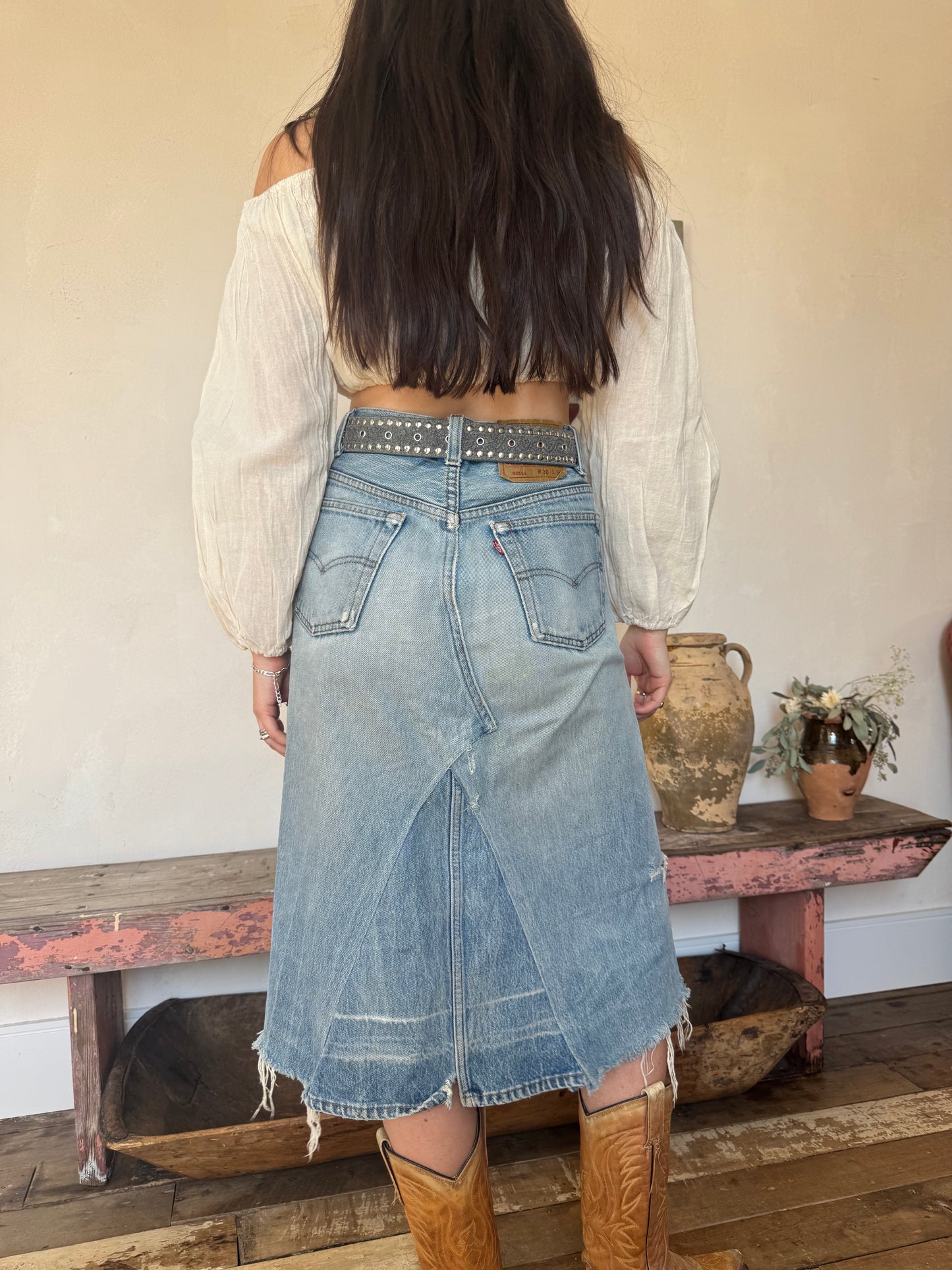 Oaxacan Natural Cropped Blouse