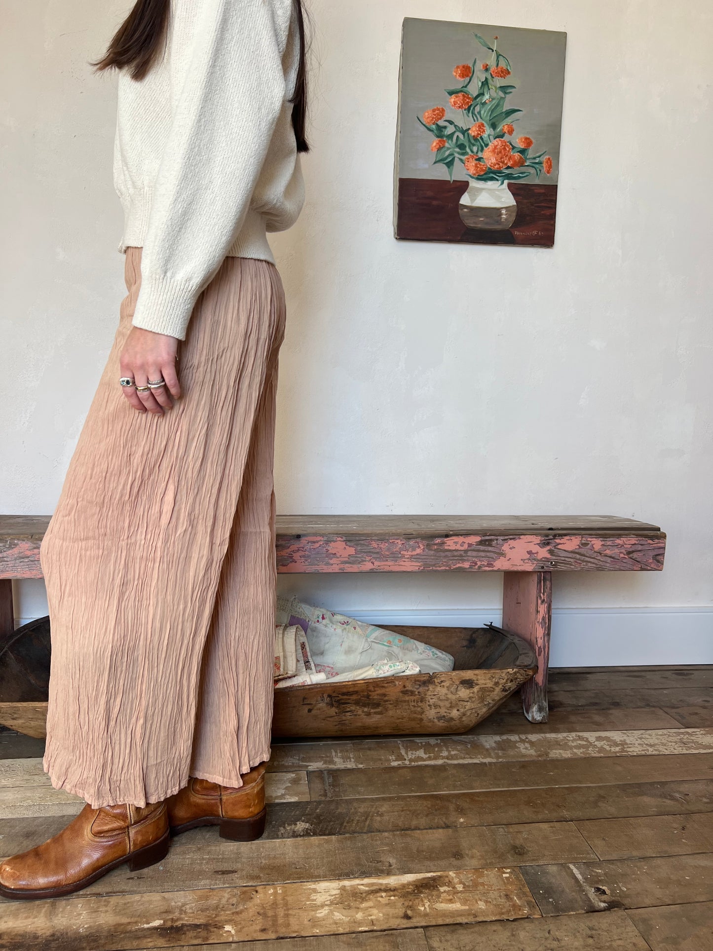 Oaxacan Peach Cotton Pant